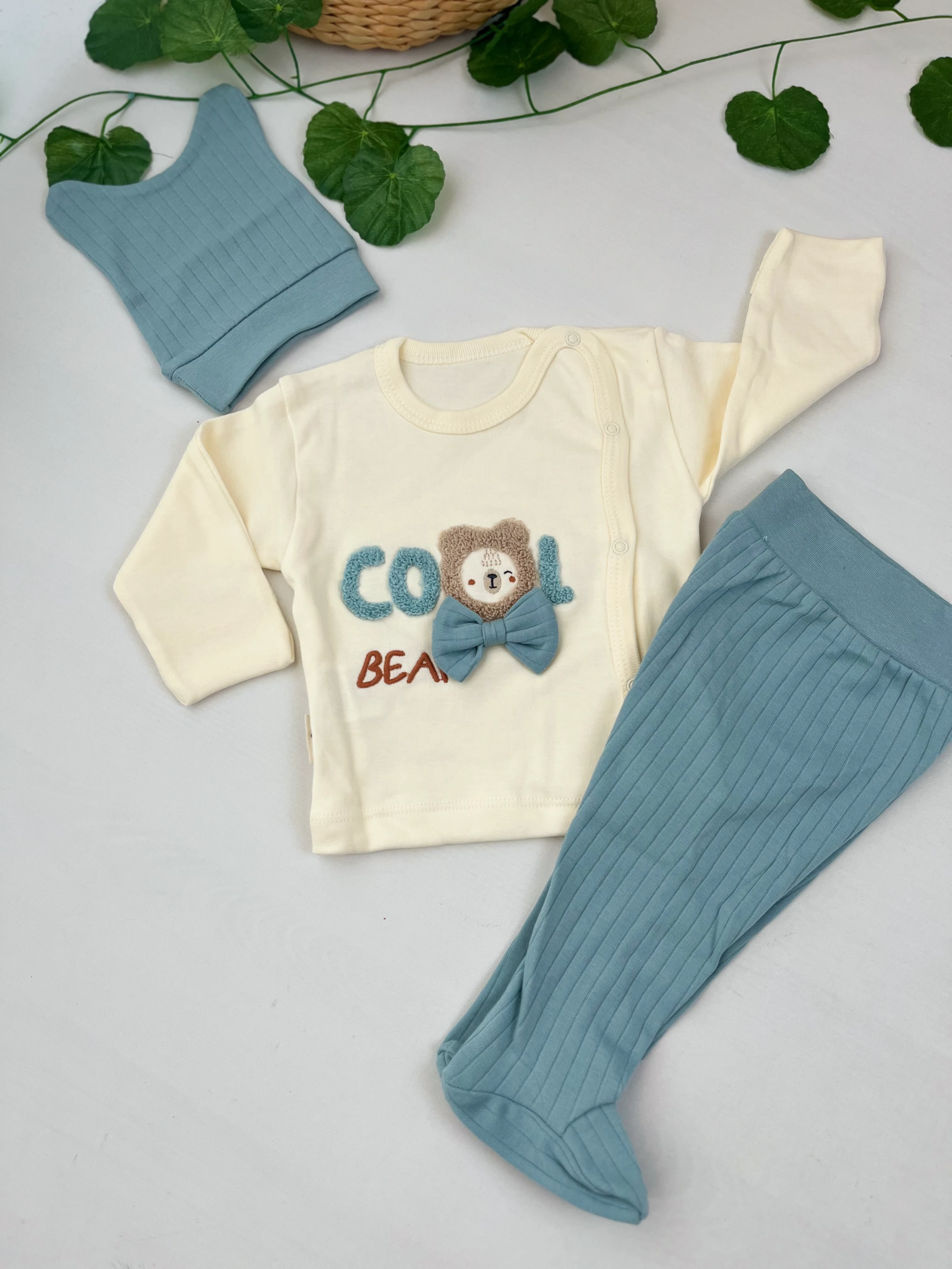 Erkek Bebek Zıbın Takım MB00327