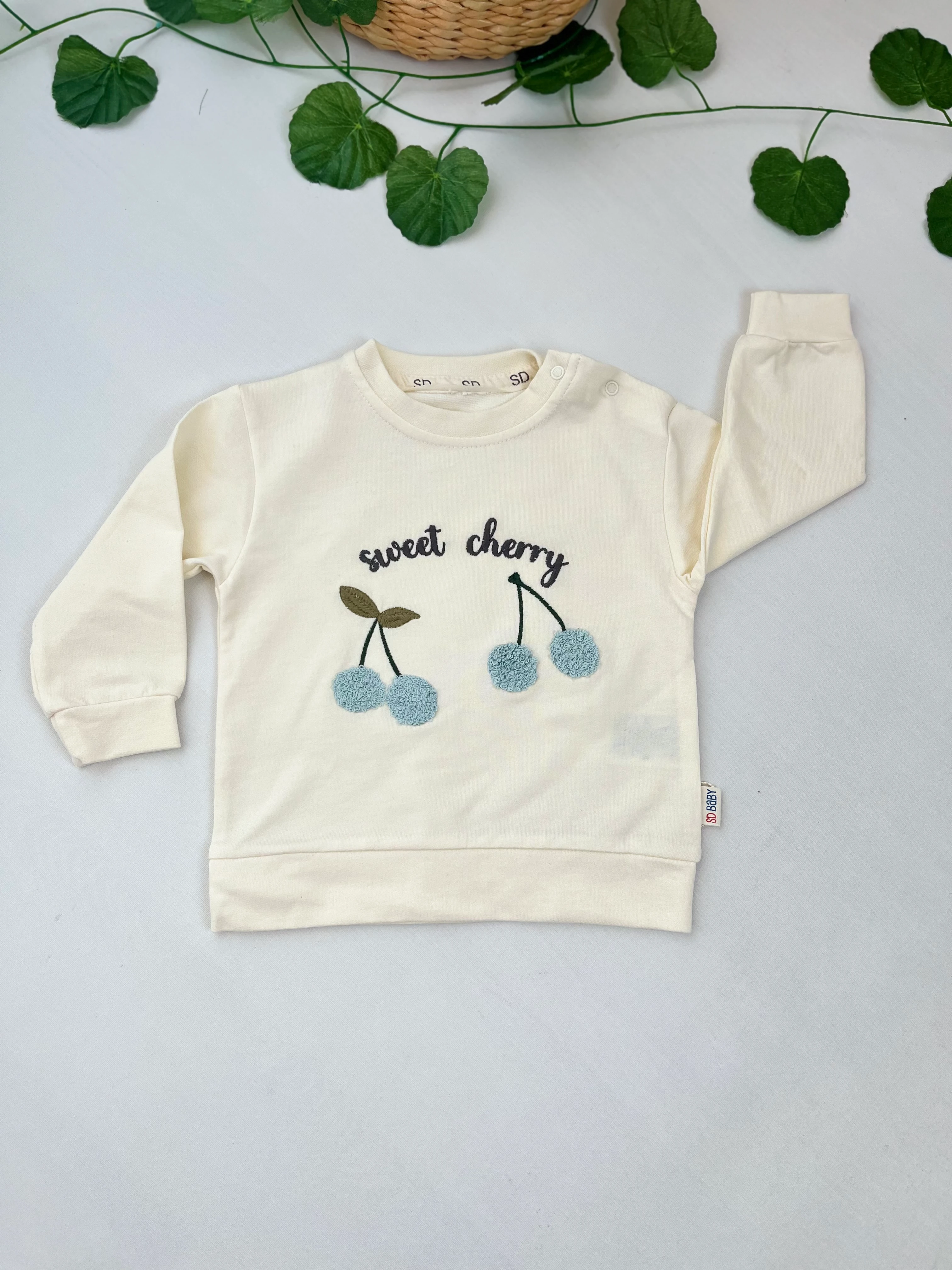 Kız Bebek Kiraz Baskılı Takım MB00325