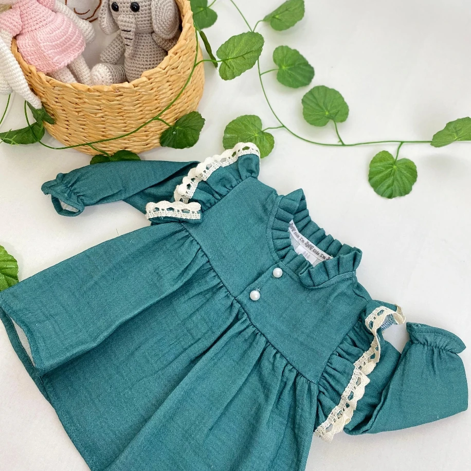 Kız Bebek Kol Detaylı 2 li Takım MB0004