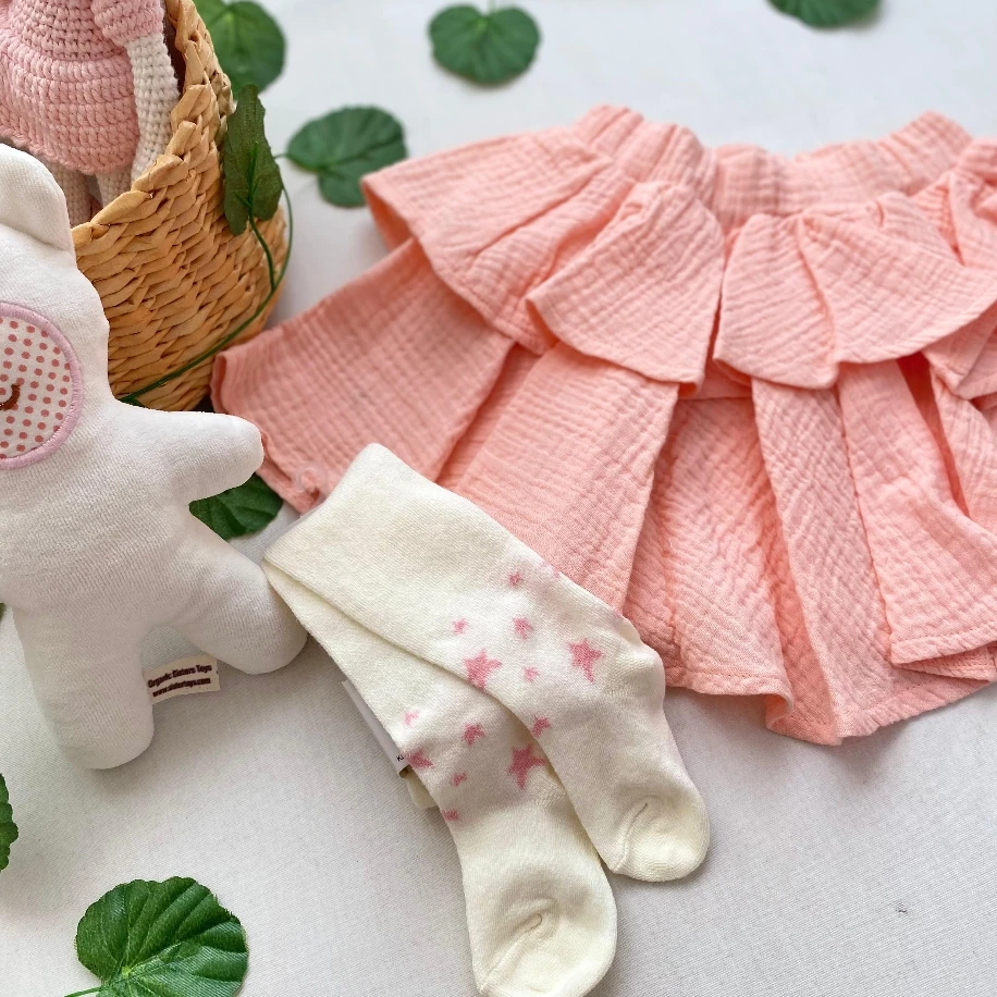 Kız Bebek Külotlu Çorap Hediyeli Etek Bluz MB00011