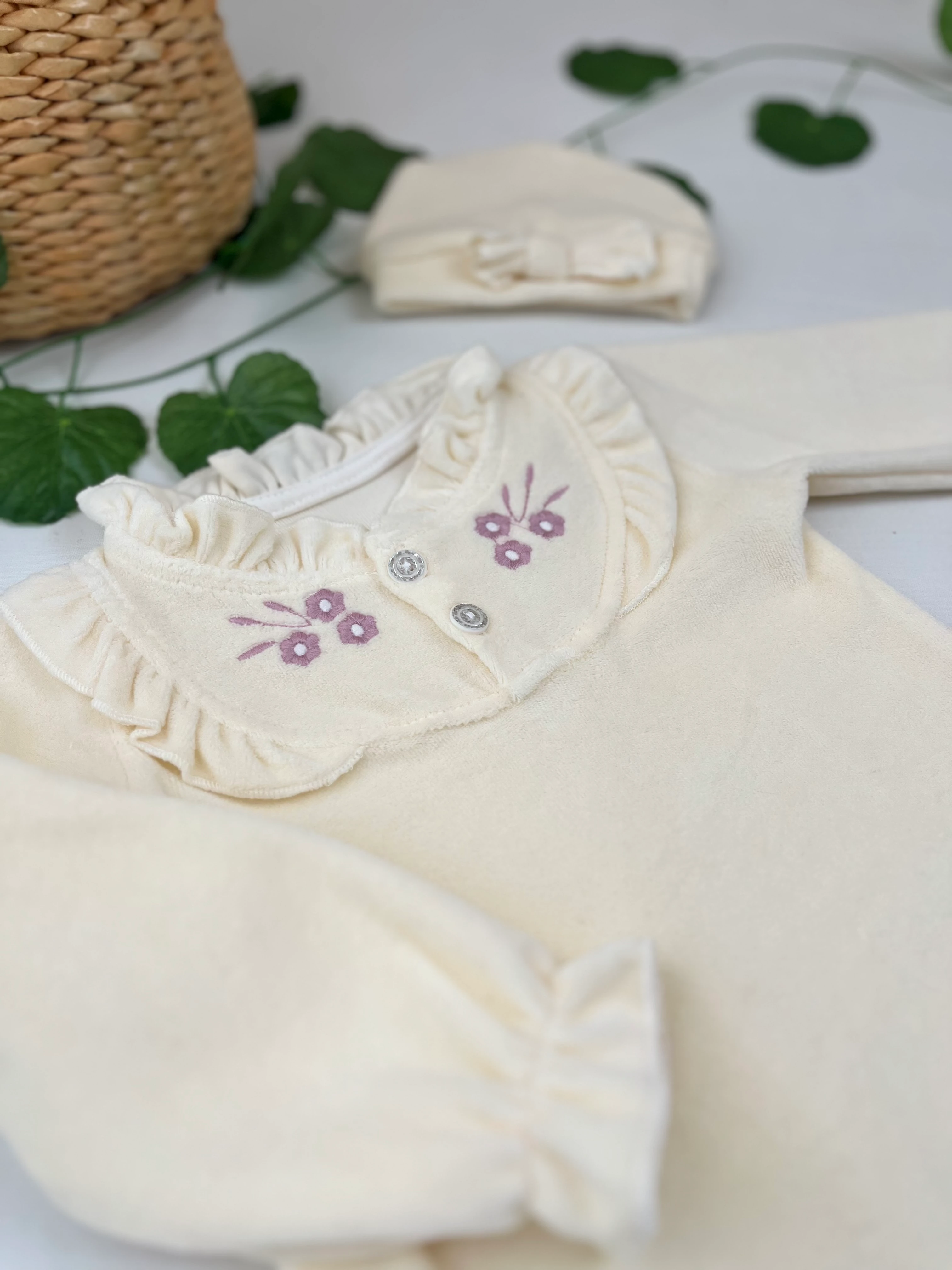 Kız Bebek Yakası Fırfırlı Tulum MB00312