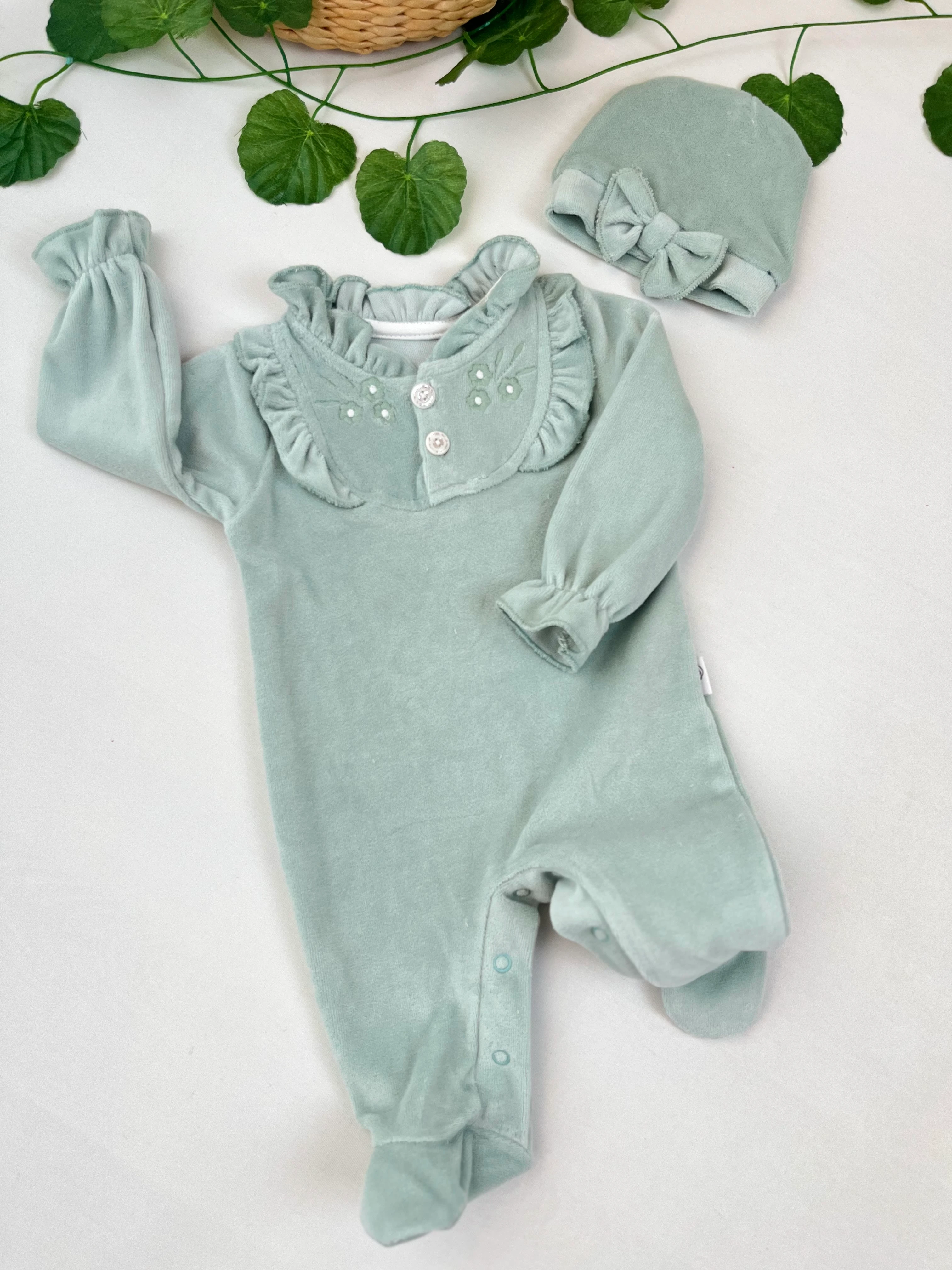 Kız Bebek Yakası Fırfırlı Tulum MB00313