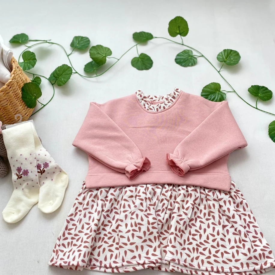 Kız Bebek Elbise Külotlu Çorap Hediyeli MB00053