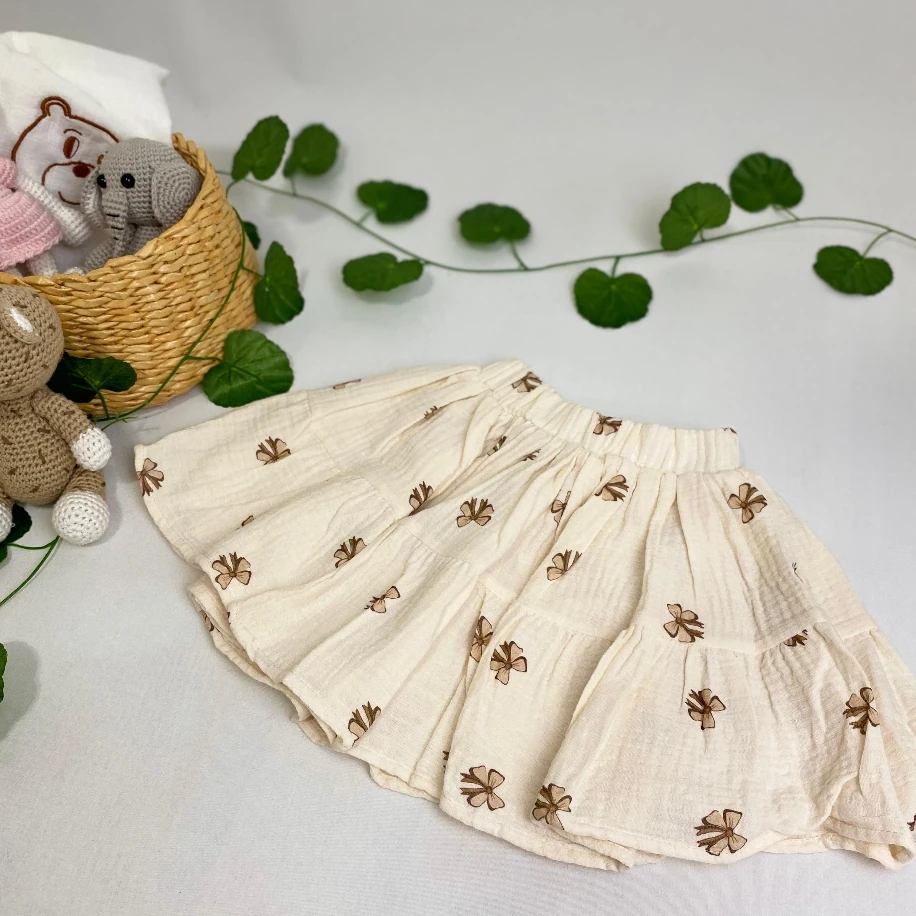 Kız Bebek Fiyonk Detaylı Bluz Etek Külotlu Çorap Hediyeli MB00039