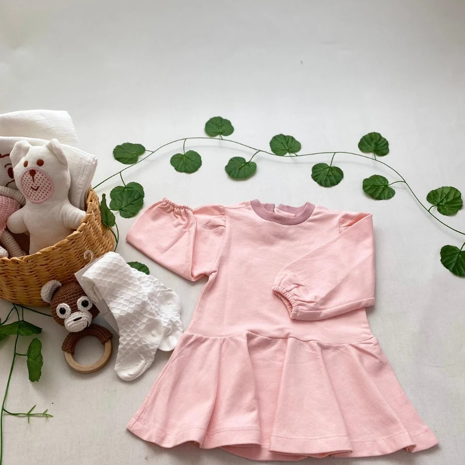 Kız Bebek Elbise Külotlu Çorap Hediyeli MB00019