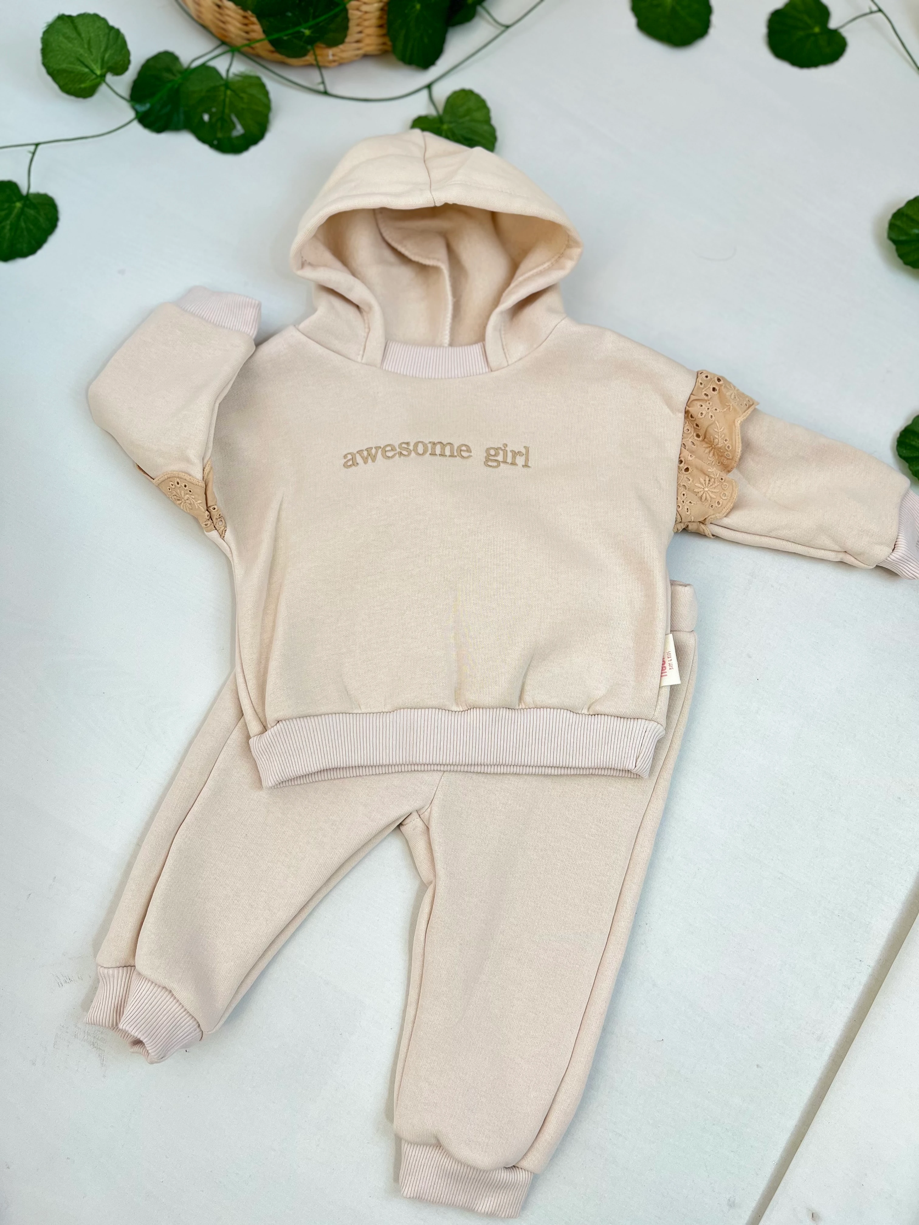 Kız Bebek Triko Detaylı 2’li Takım MB00320