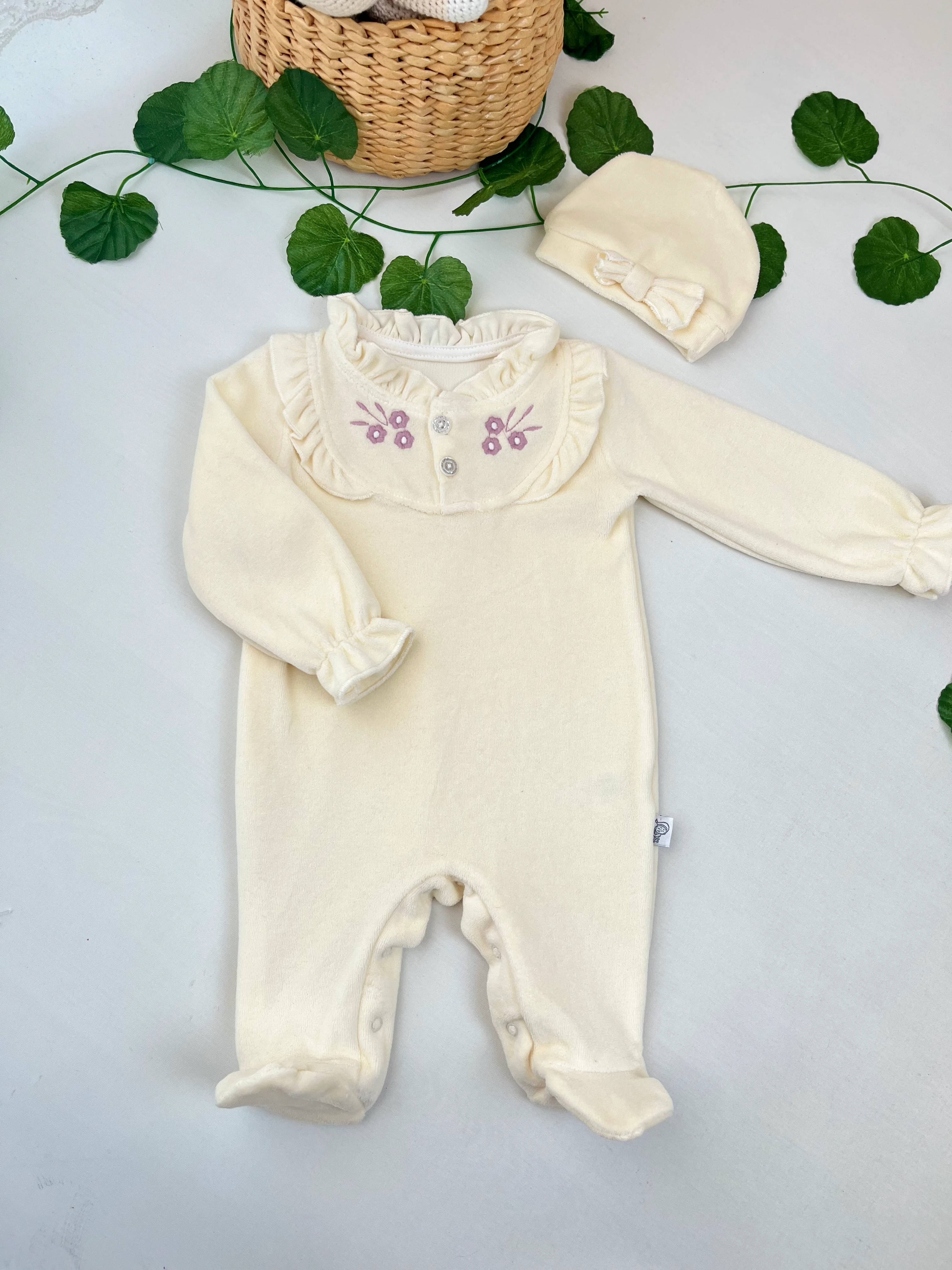 Kız Bebek Yakası Fırfırlı Tulum MB00312