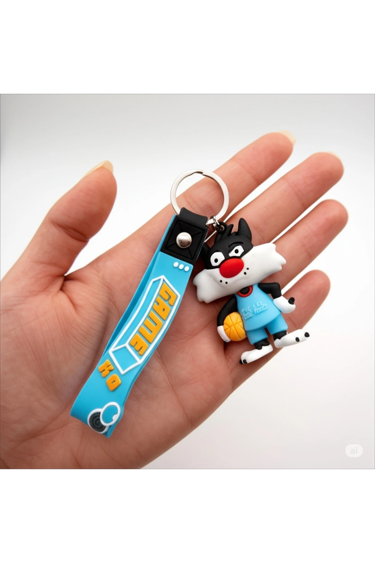 3d Sylvester Sevimli Silikon Anahtarlık Hediyelik Ve Çanta Aksesuarı