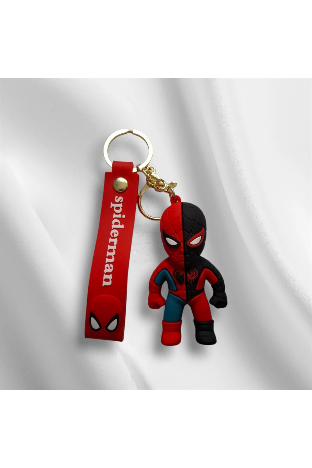 3D Spiderman Renkli Sevimli Silikon Anahtarlık & Çanta Aksesuarı