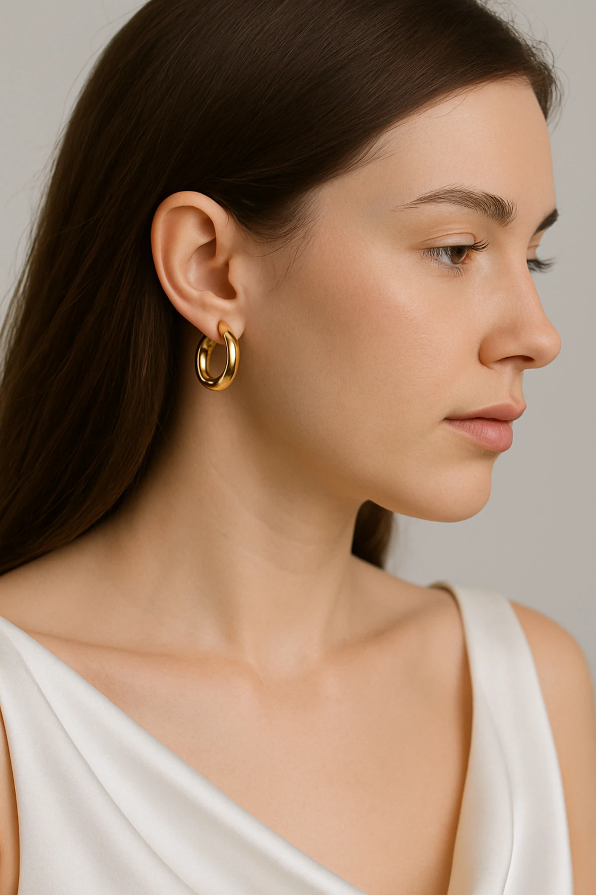 Altın Kaplama Kararmaz Xuping Halka Küpe – Zamansız Şıklık