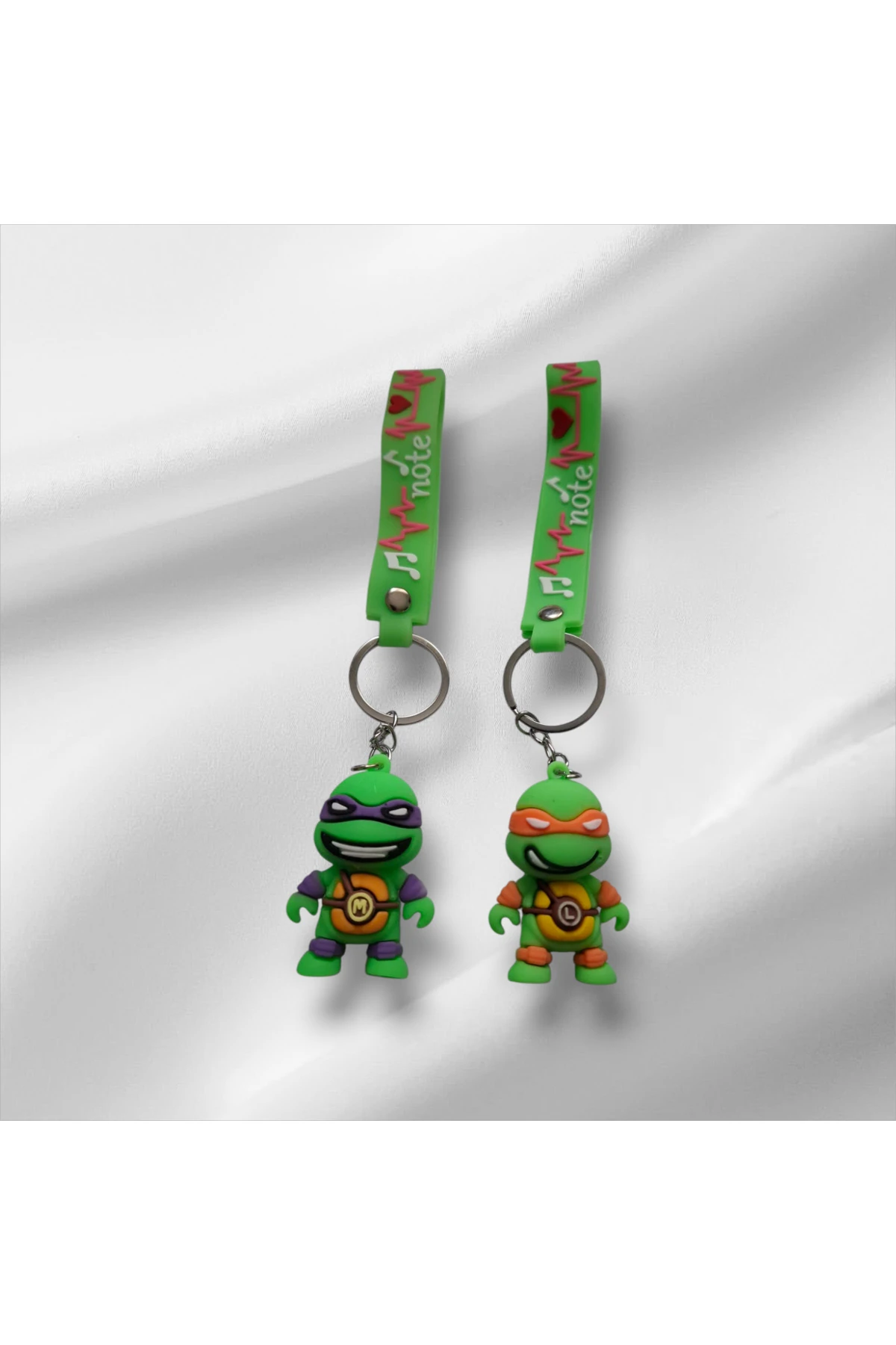 3d Ninja Kaplumbağa Silikon Anahtarlık Ve Çanta Aksesuarı