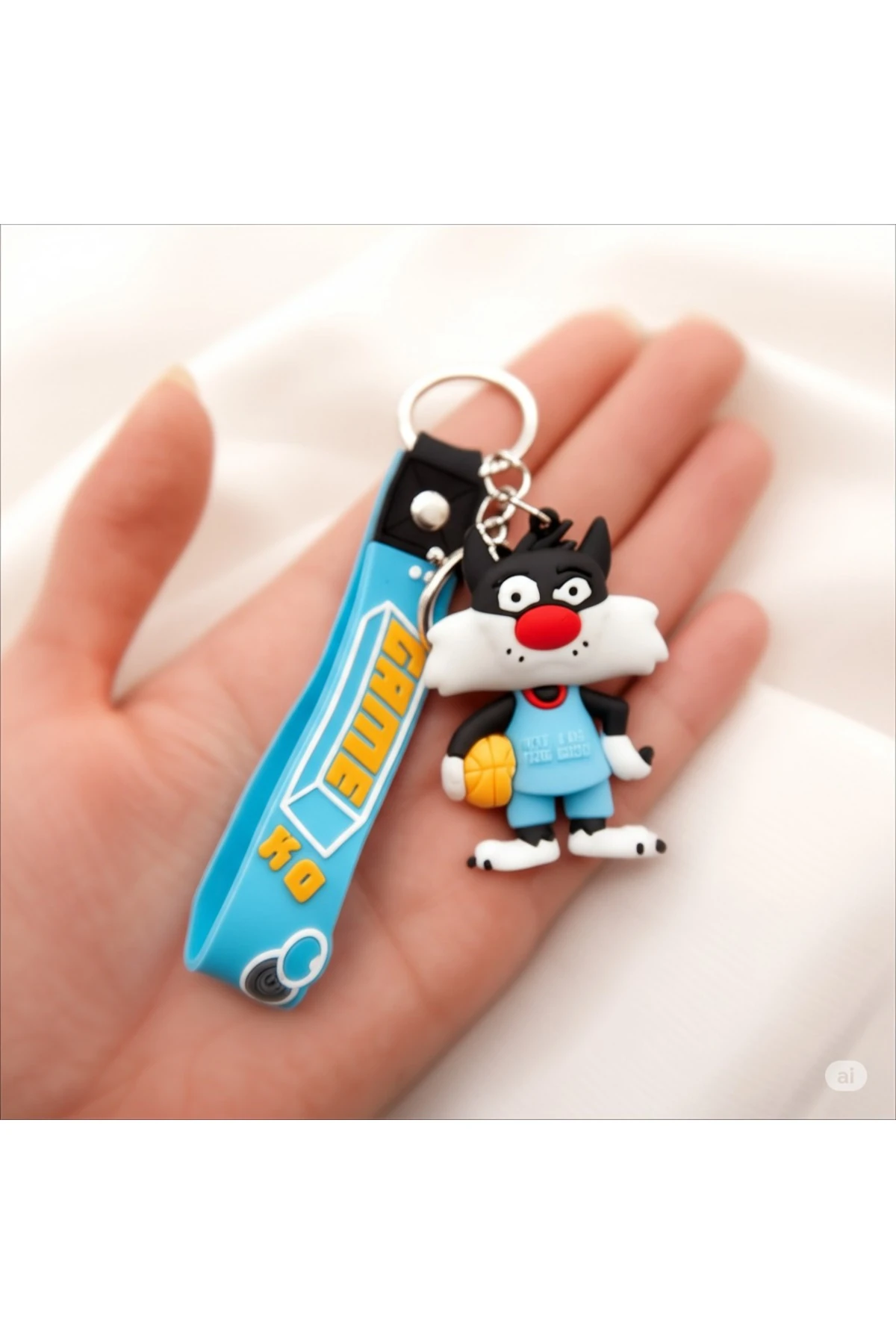 3d Sylvester Sevimli Silikon Anahtarlık Hediyelik Ve Çanta Aksesuarı
