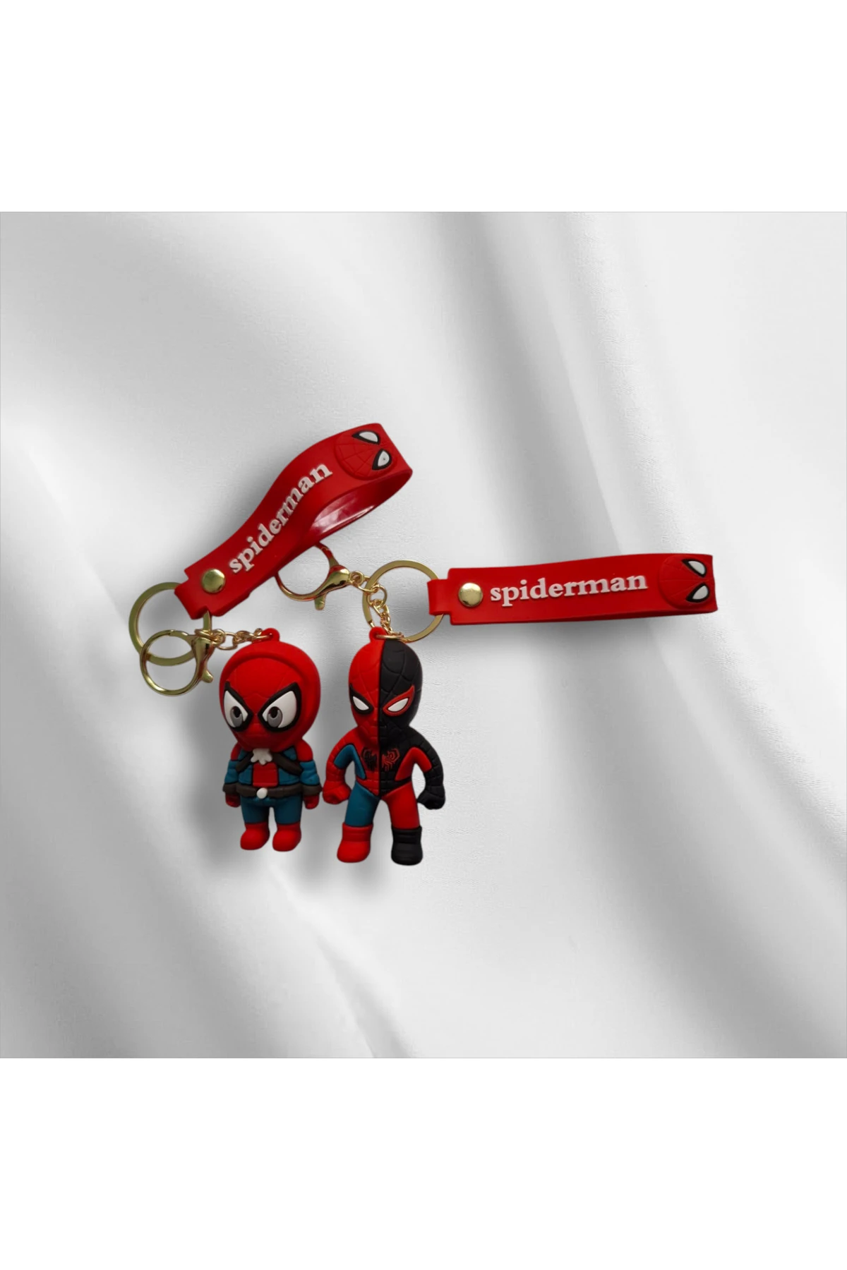 3D Spiderman Renkli Sevimli Silikon Anahtarlık & Çanta Aksesuarı