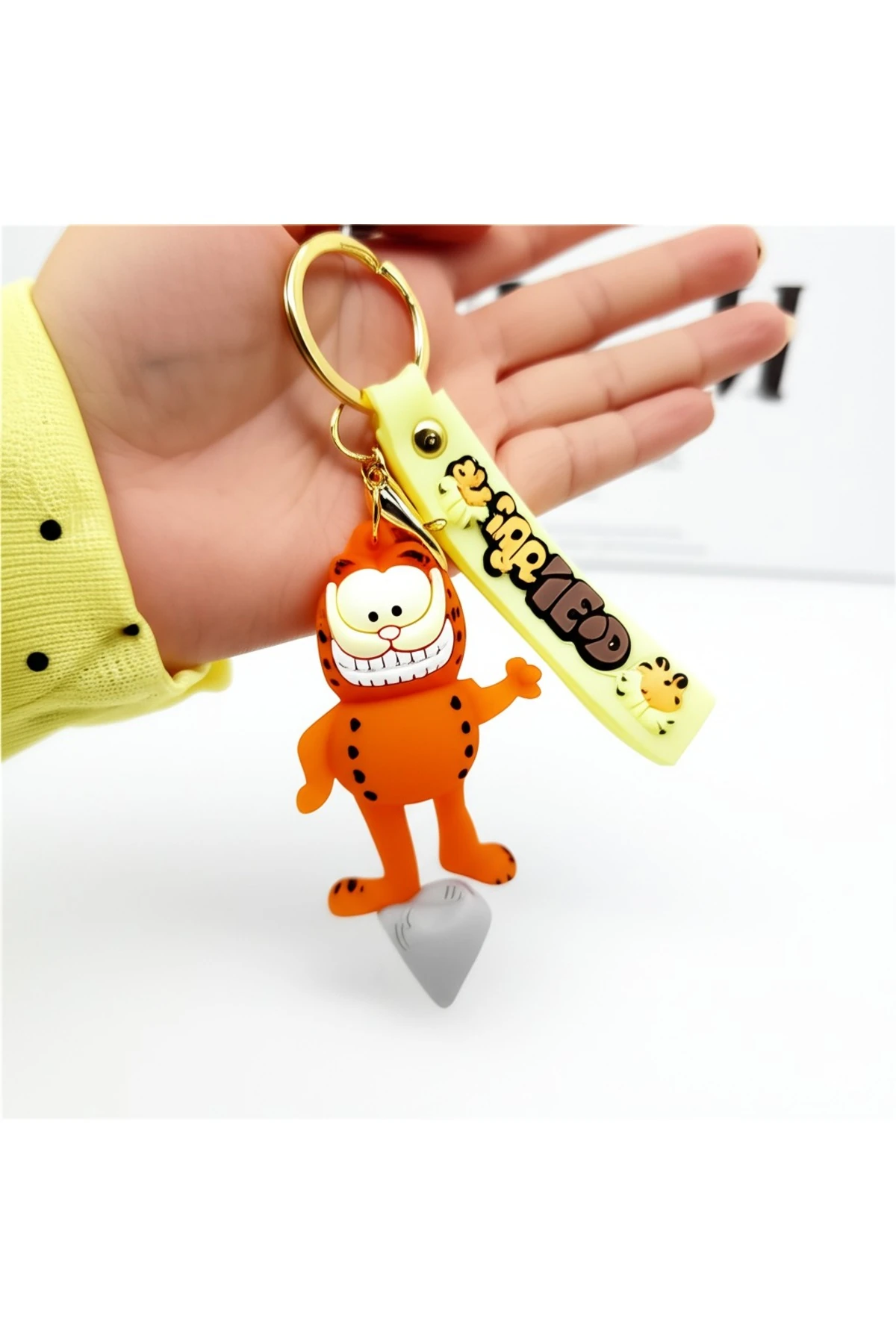 3d Garfield Sevimli Silikon Büyük Boy Lüks Anahtarlık Hediyelik Ve Çanta Aksesuarı