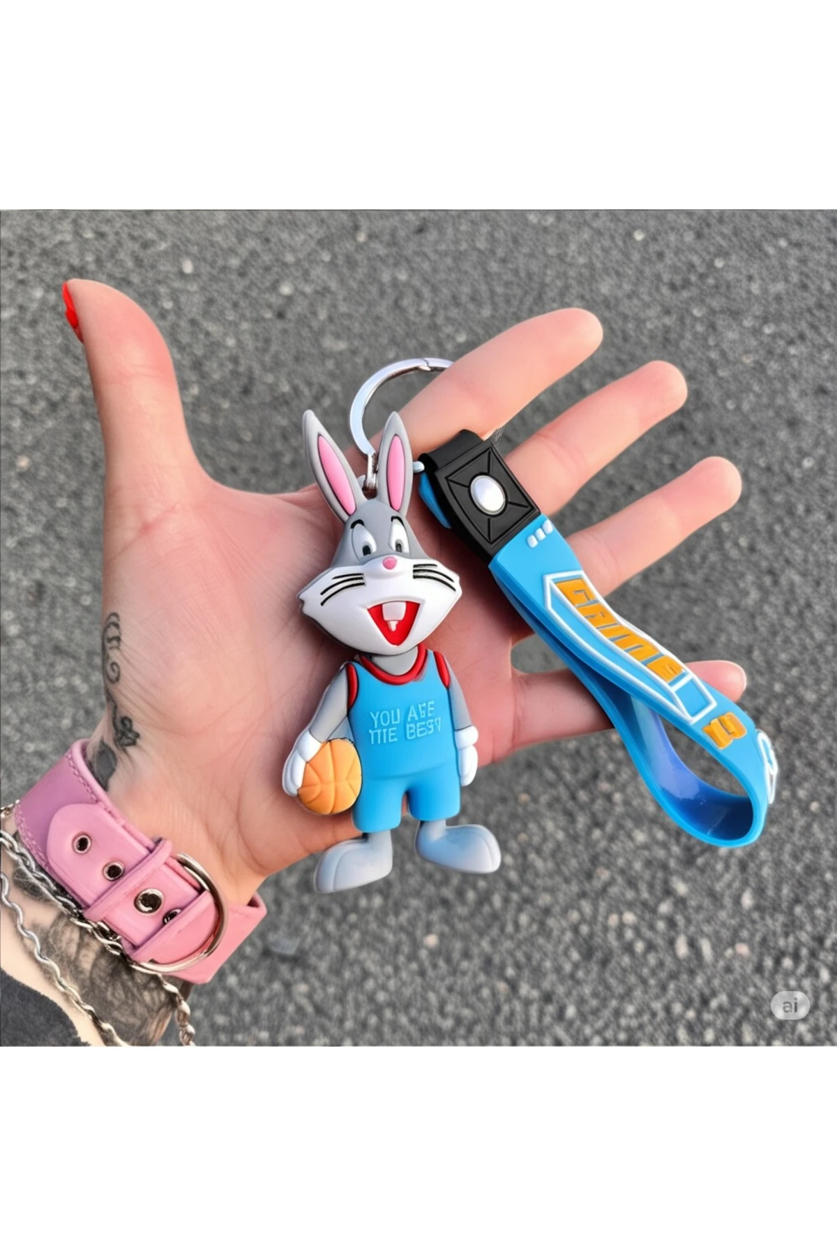 3d Bugs Bunny Silikon Anahtarlık Hediyelik Ve Çanta Aksesuarı