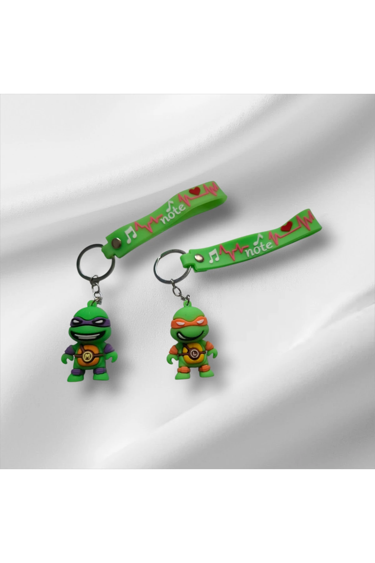 3d Ninja Kaplumbağa Silikon Anahtarlık Ve Çanta Aksesuarı