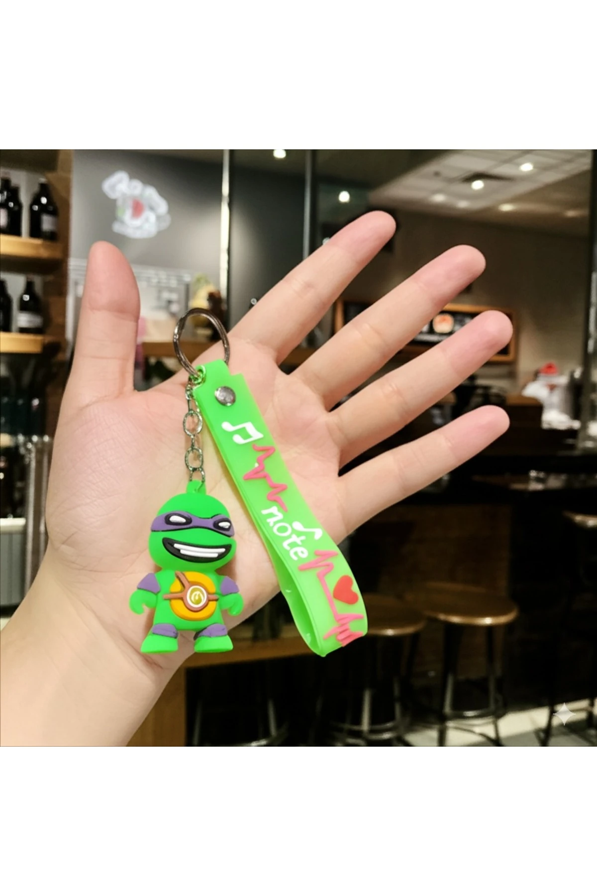 3d Ninja Kaplumbağa Silikon Anahtarlık Ve Çanta Aksesuarı