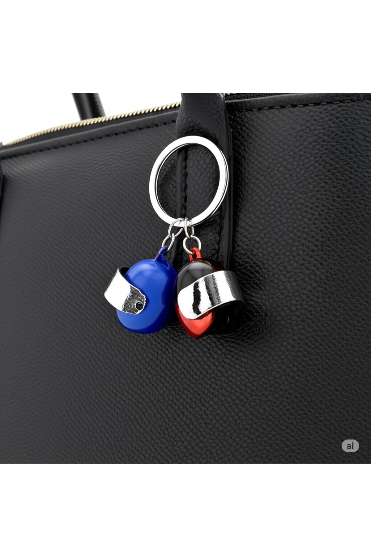 Motor Kaskı Anahtarlık – Renkli Metal Tasarımlı Motosiklet Aksesuarı