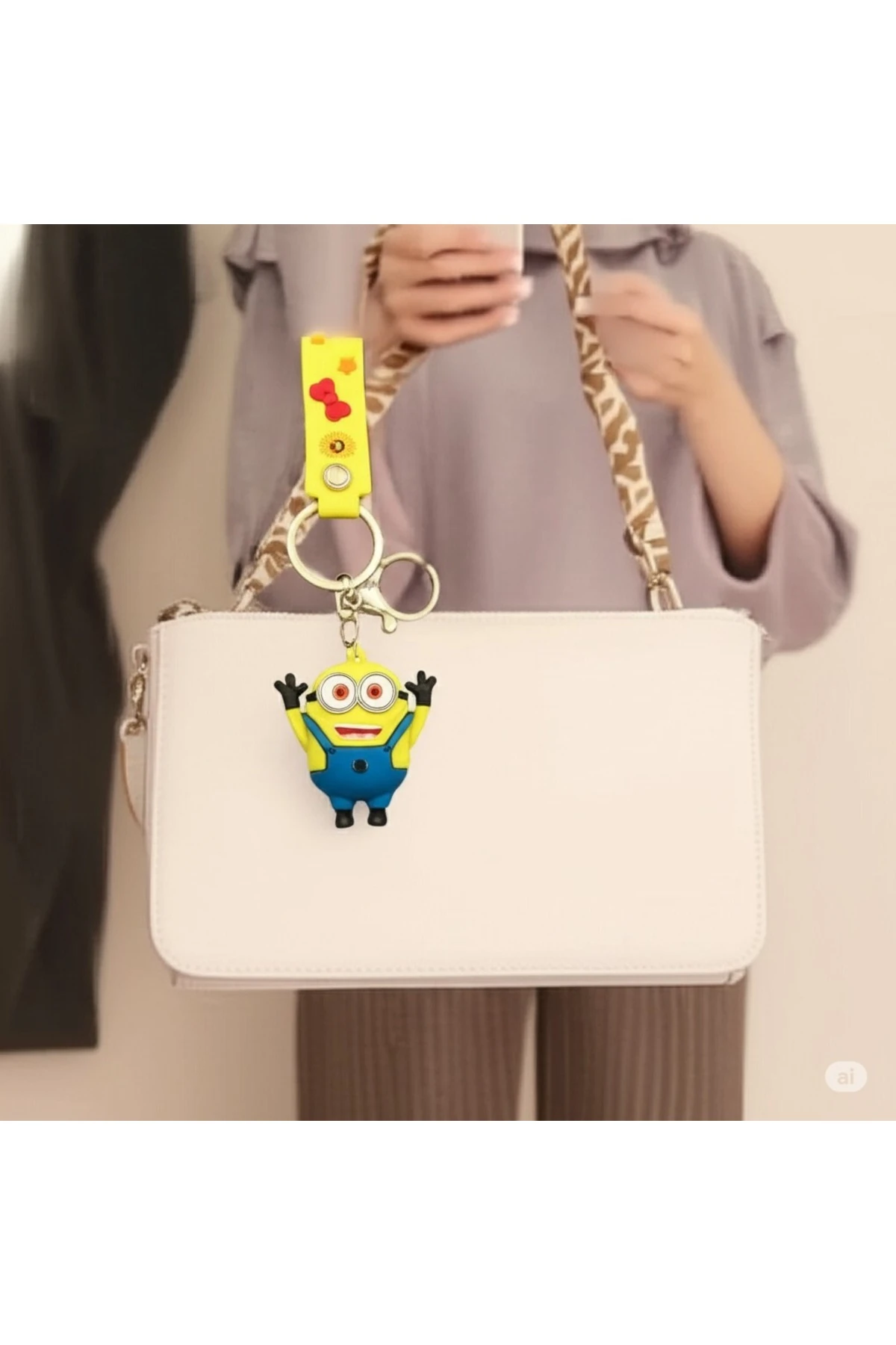 3D Minyon Anahtarlık – Büyük Boy Renkli Hediyelik Çanta ve Anahtar Aksesuarı