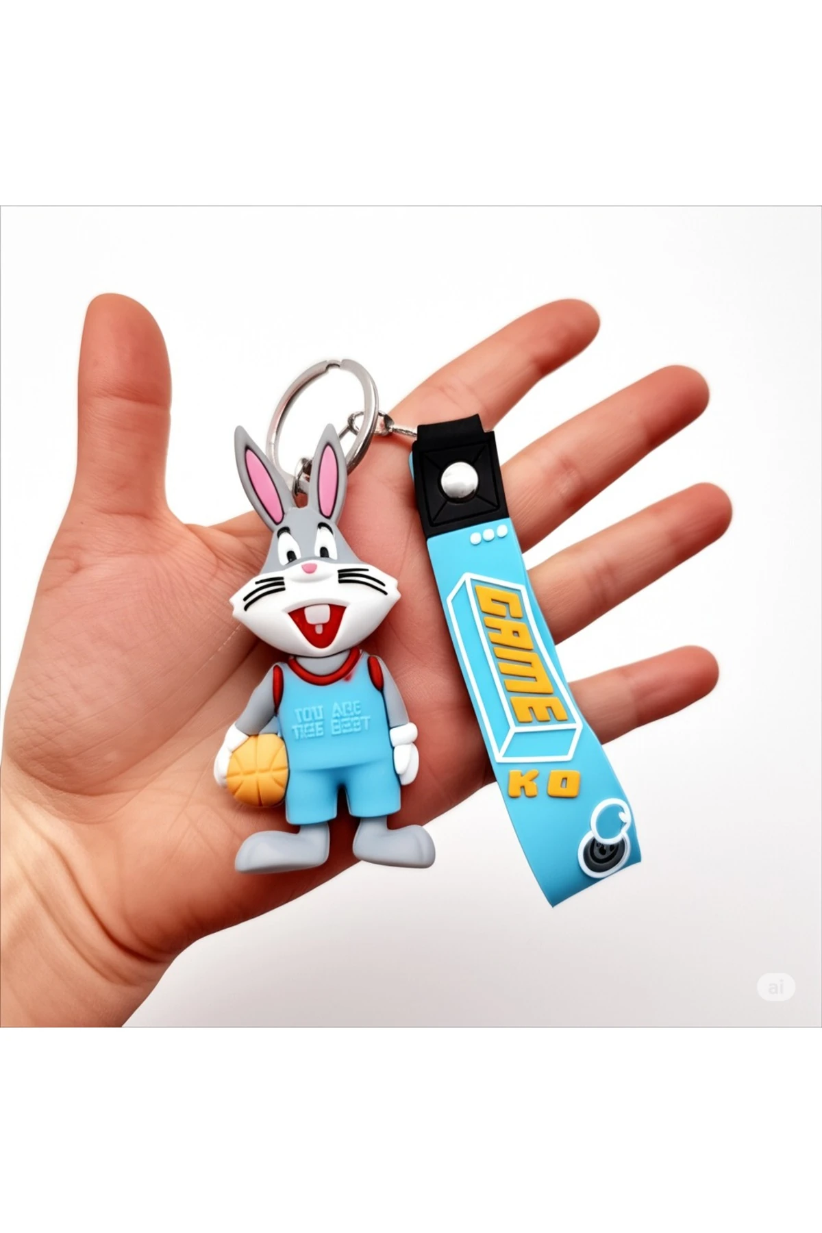 3d Bugs Bunny Silikon Anahtarlık Hediyelik Ve Çanta Aksesuarı