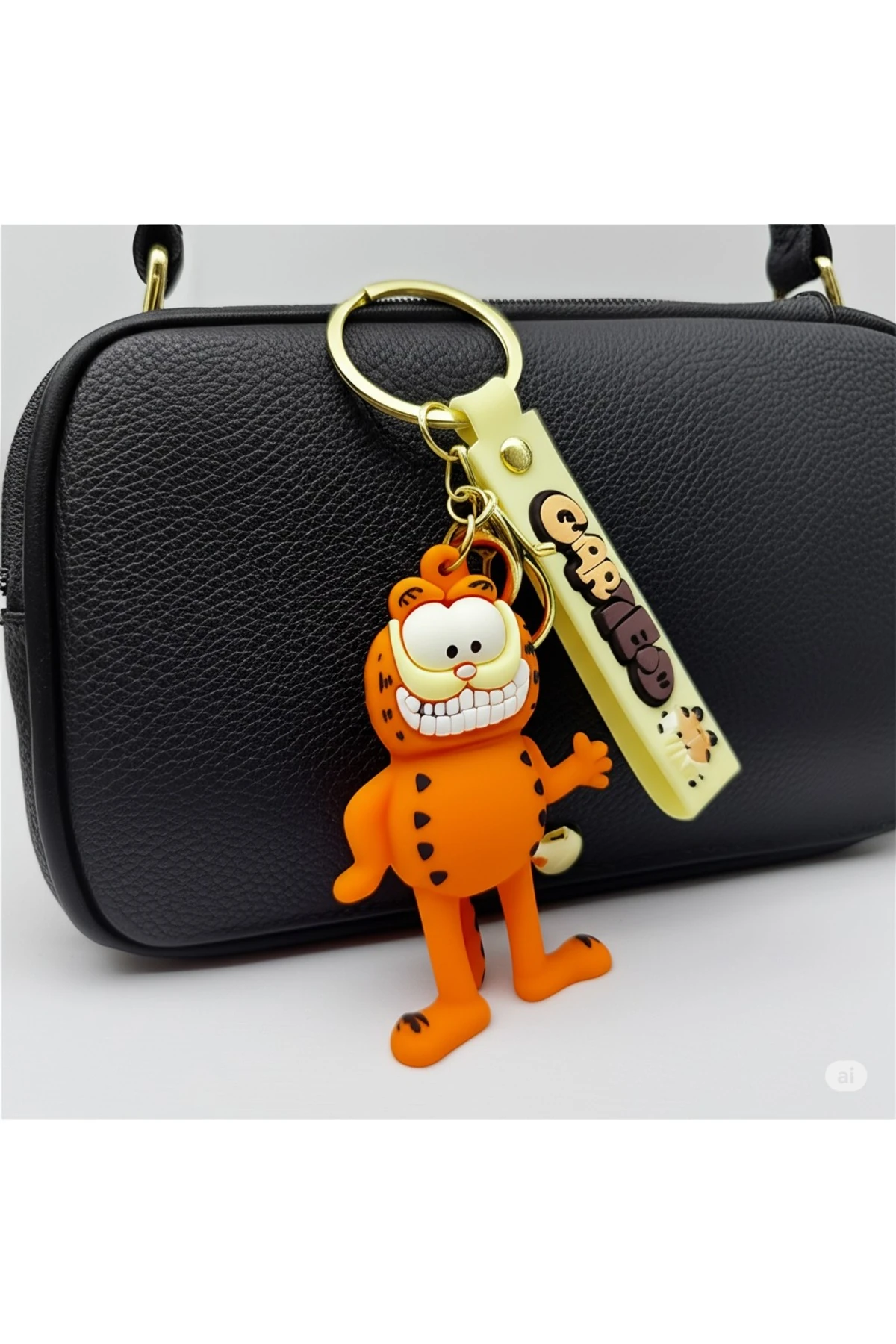 3d Garfield Sevimli Silikon Büyük Boy Lüks Anahtarlık Hediyelik Ve Çanta Aksesuarı