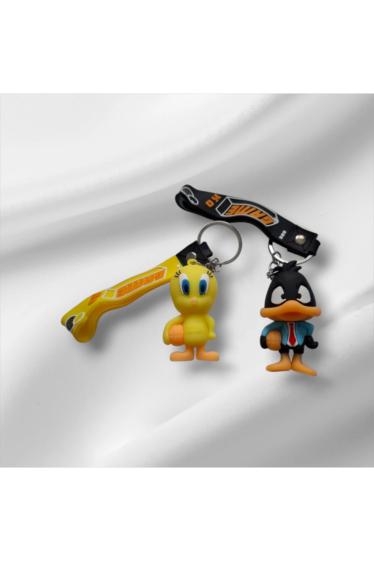 Tweety ve Daffy Duck 3D Renkli Sevimli Silikon Anahtarlık & Çanta Aksesuarı