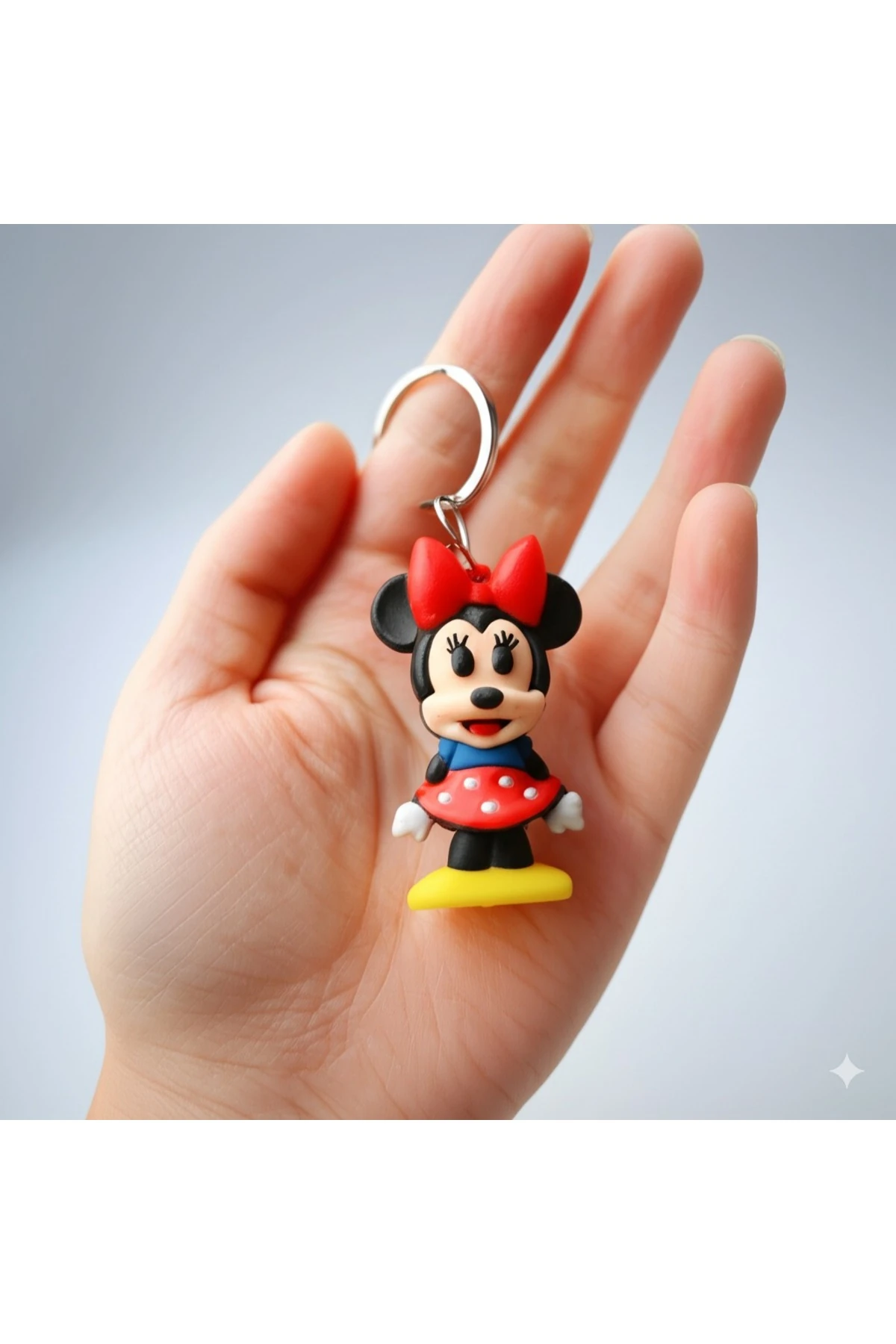 3D Minnie Ve Mickey Mouse Sevimli Çift Anahtarlık Ve Çanta Aksesuarı