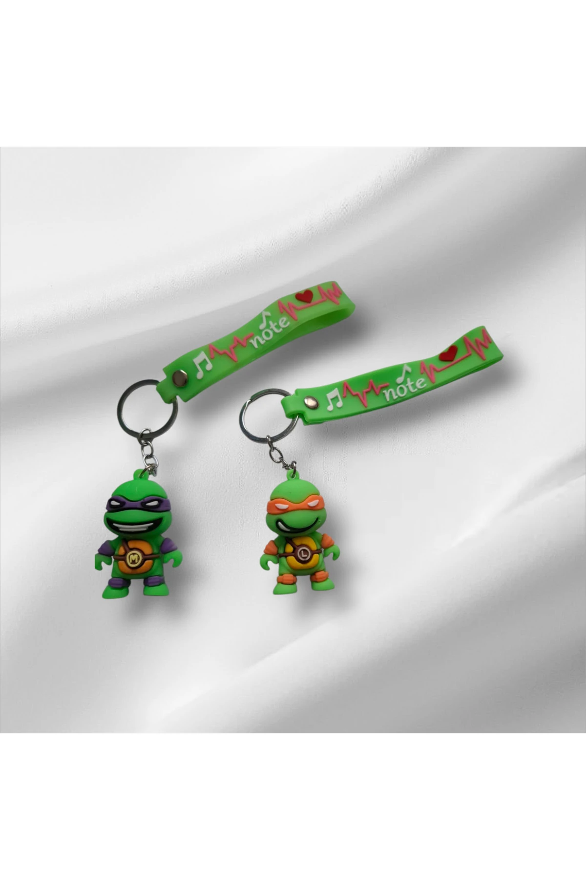 3d Ninja Kaplumbağa Silikon Anahtarlık Ve Çanta Aksesuarı