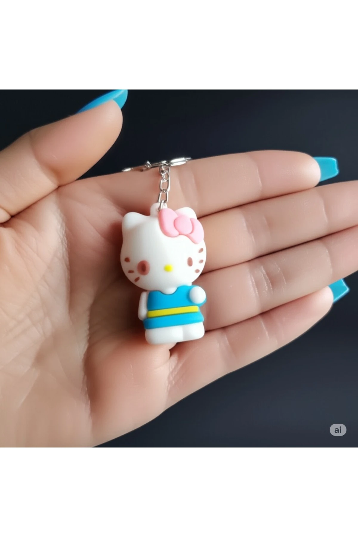 Hello Kitty 3D Renkli Sevimli Silikon Anahtarlık & Çanta Aksesuarı