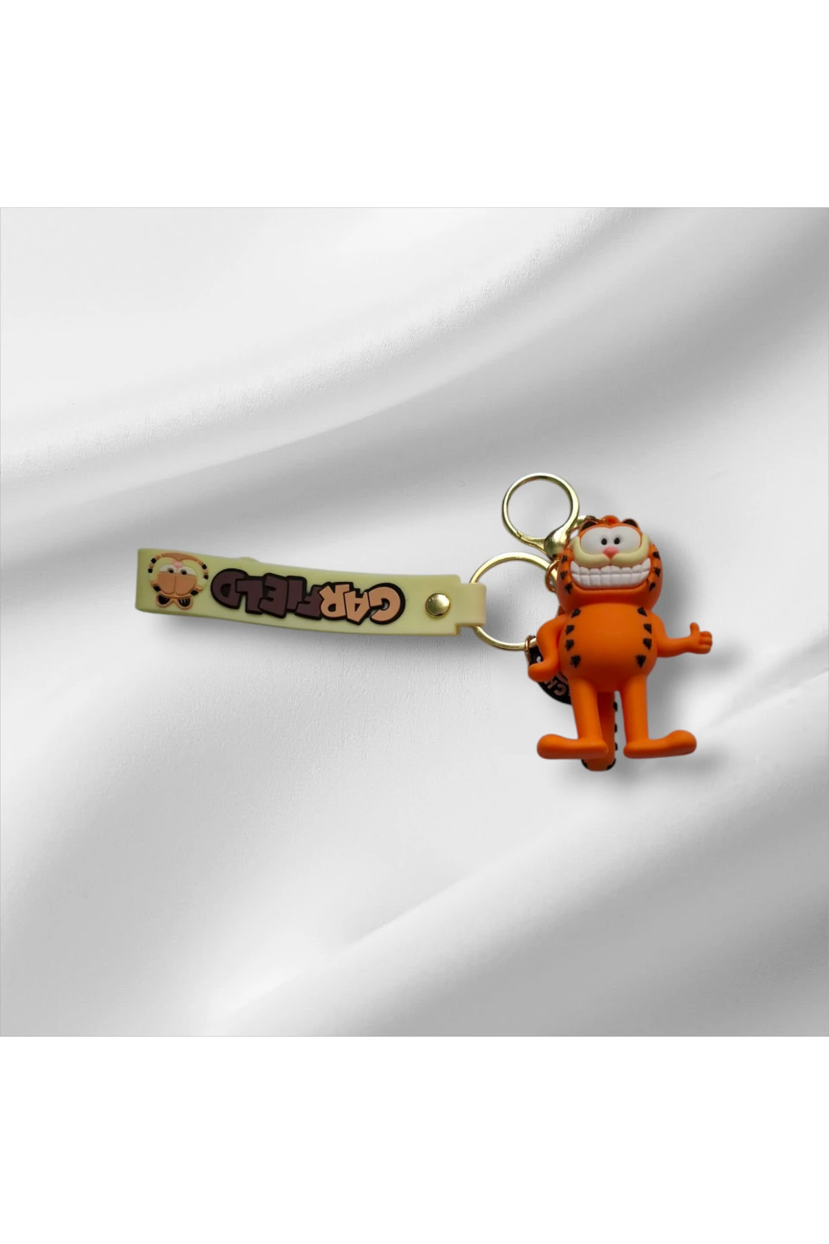 3d Garfield Sevimli Silikon Büyük Boy Lüks Anahtarlık Hediyelik Ve Çanta Aksesuarı