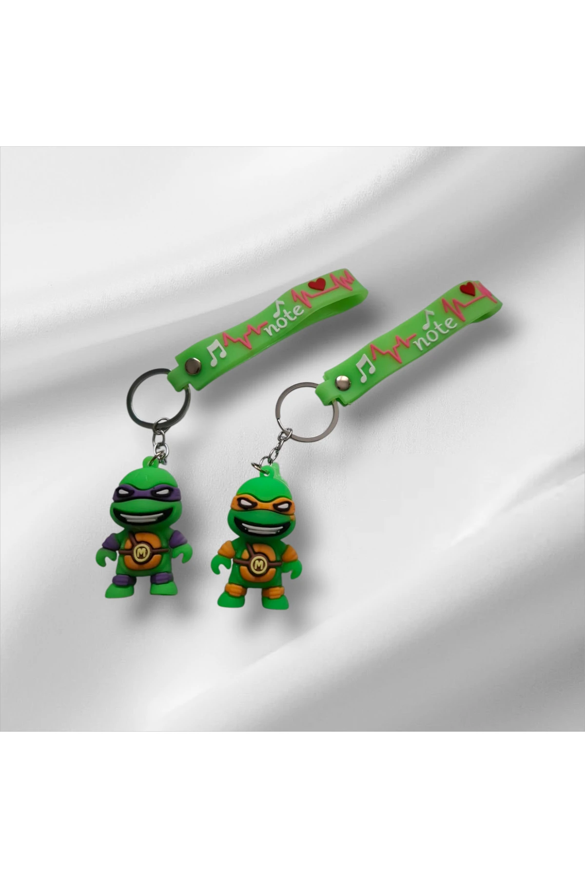 3d Ninja Kaplumbağa Silikon Anahtarlık Ve Çanta Aksesuarı