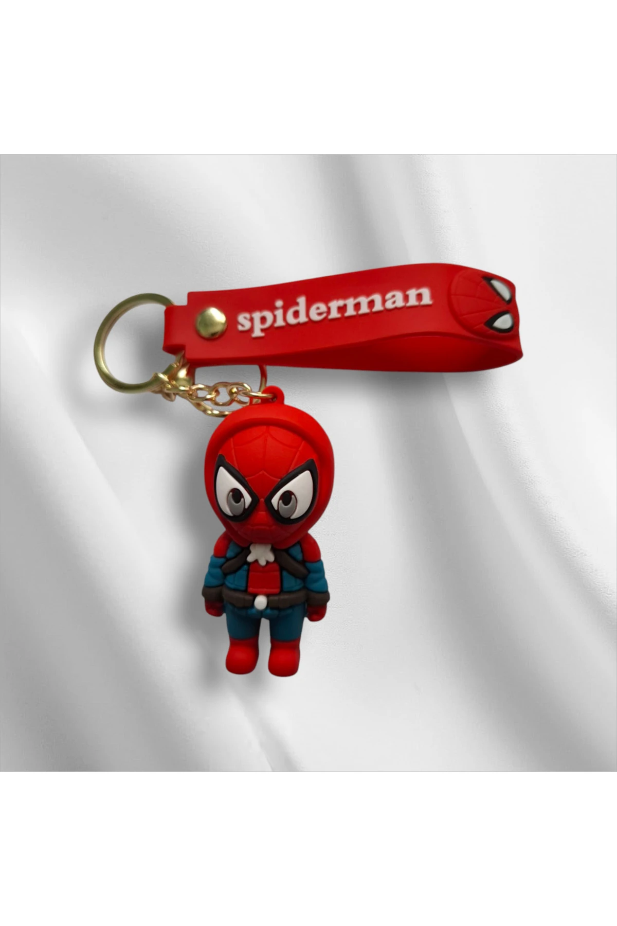 3D Spiderman Renkli Sevimli Silikon Anahtarlık & Çanta Aksesuarı