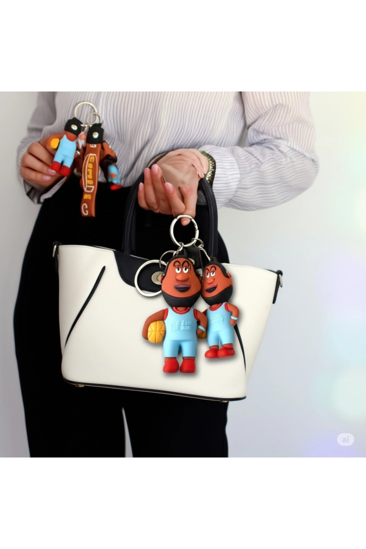 3d Game KO Basketçi Silikon Anahtarlık Hediyelik Ve Çanta Aksesuarı