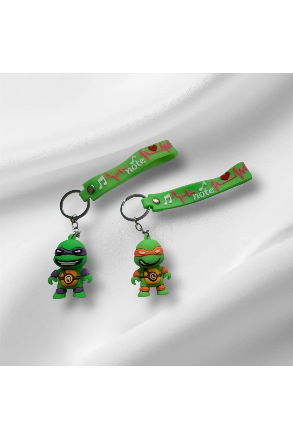 3d Ninja Kaplumbağa Silikon Anahtarlık Ve Çanta Aksesuarı