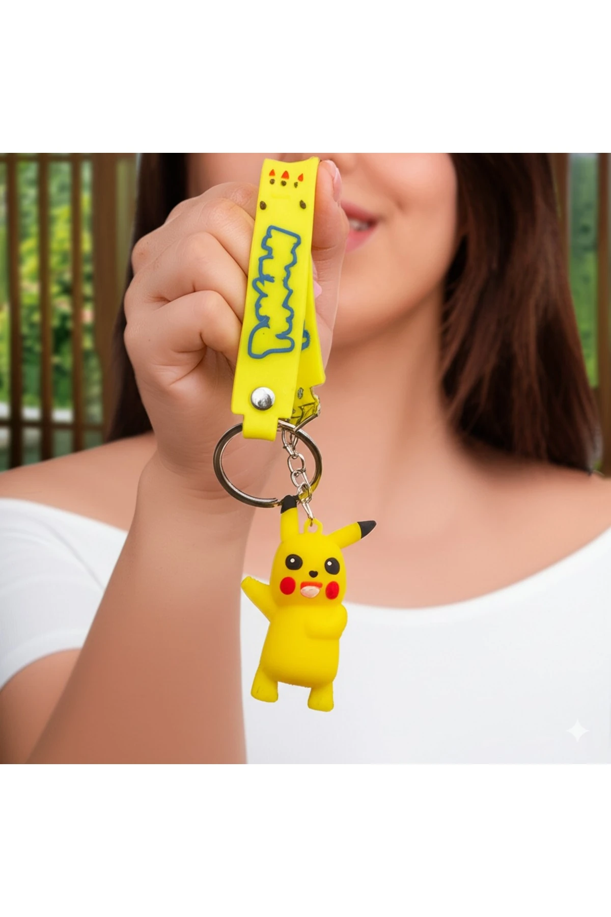 3D Pikachu Silikon Anahtarlık ve Çanta Aksesuar