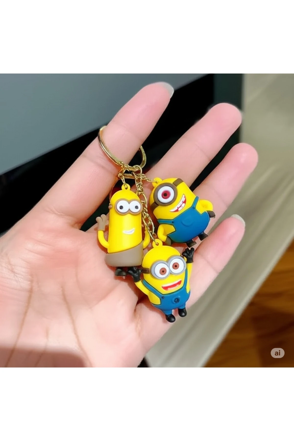 3D Minyon Anahtarlık – Büyük Boy Renkli Hediyelik Çanta ve Anahtar Aksesuarı