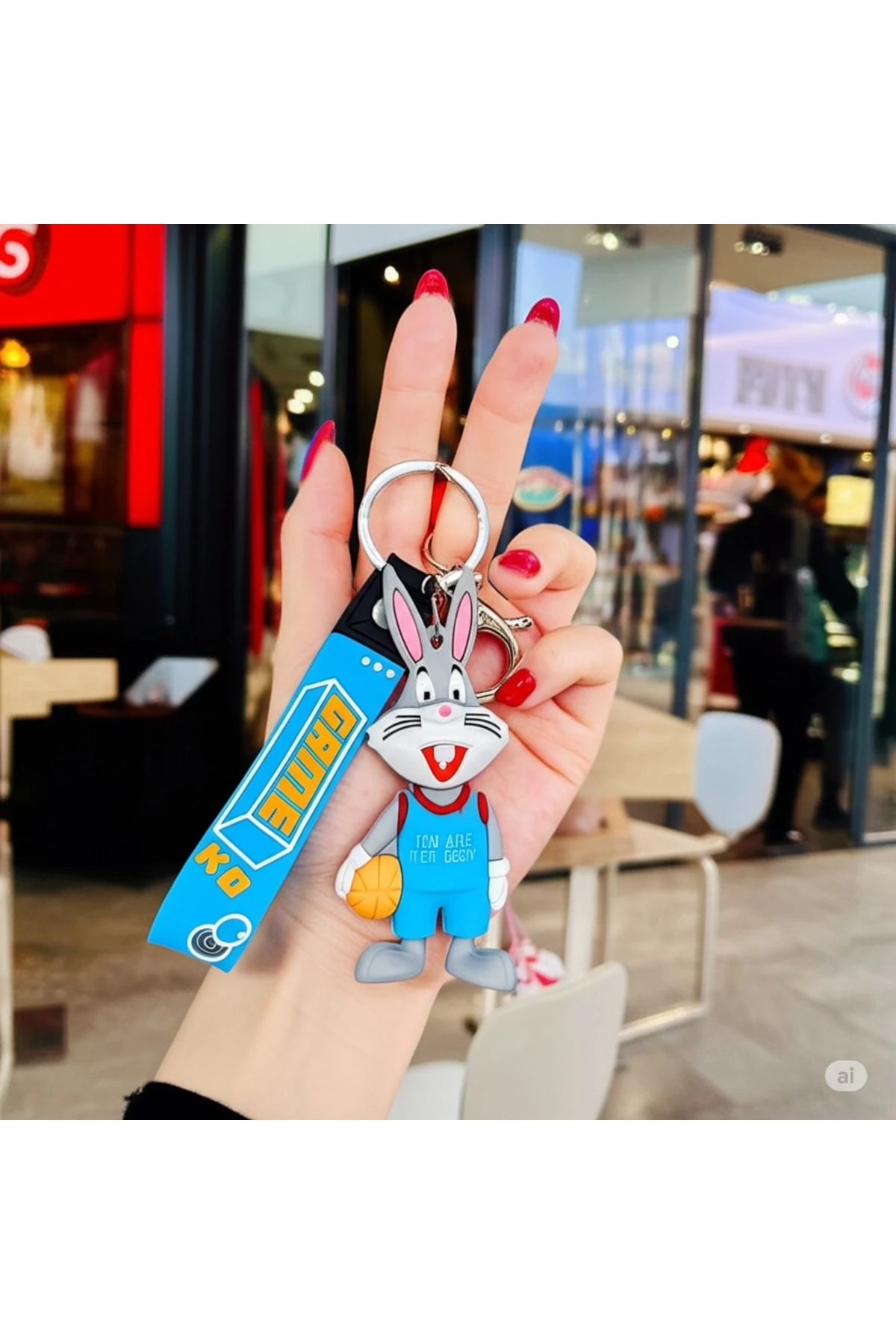 3d Bugs Bunny Silikon Anahtarlık Hediyelik Ve Çanta Aksesuarı