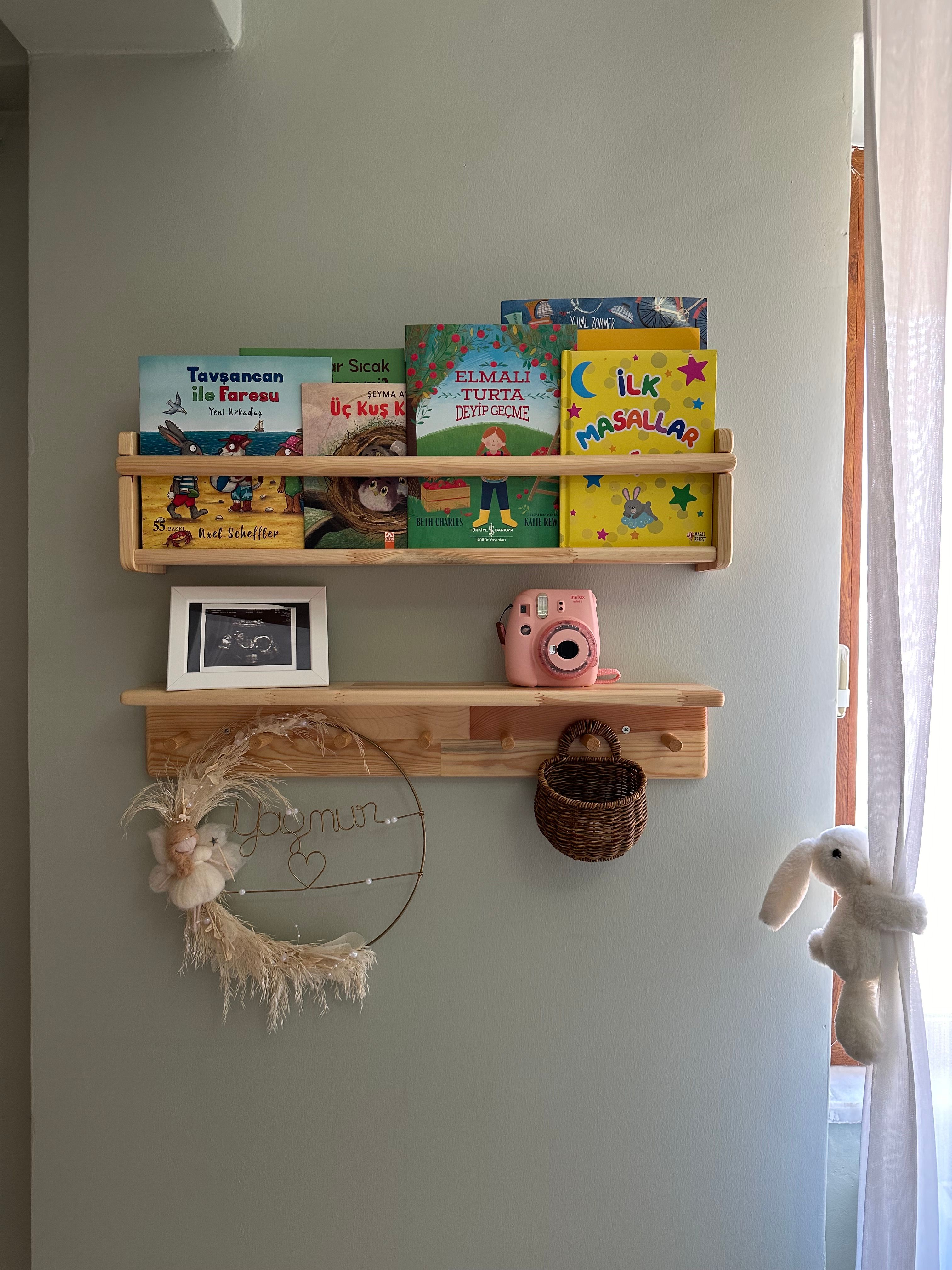 Ahşap Bebek & Çocuk 2'li Raf Sistemi