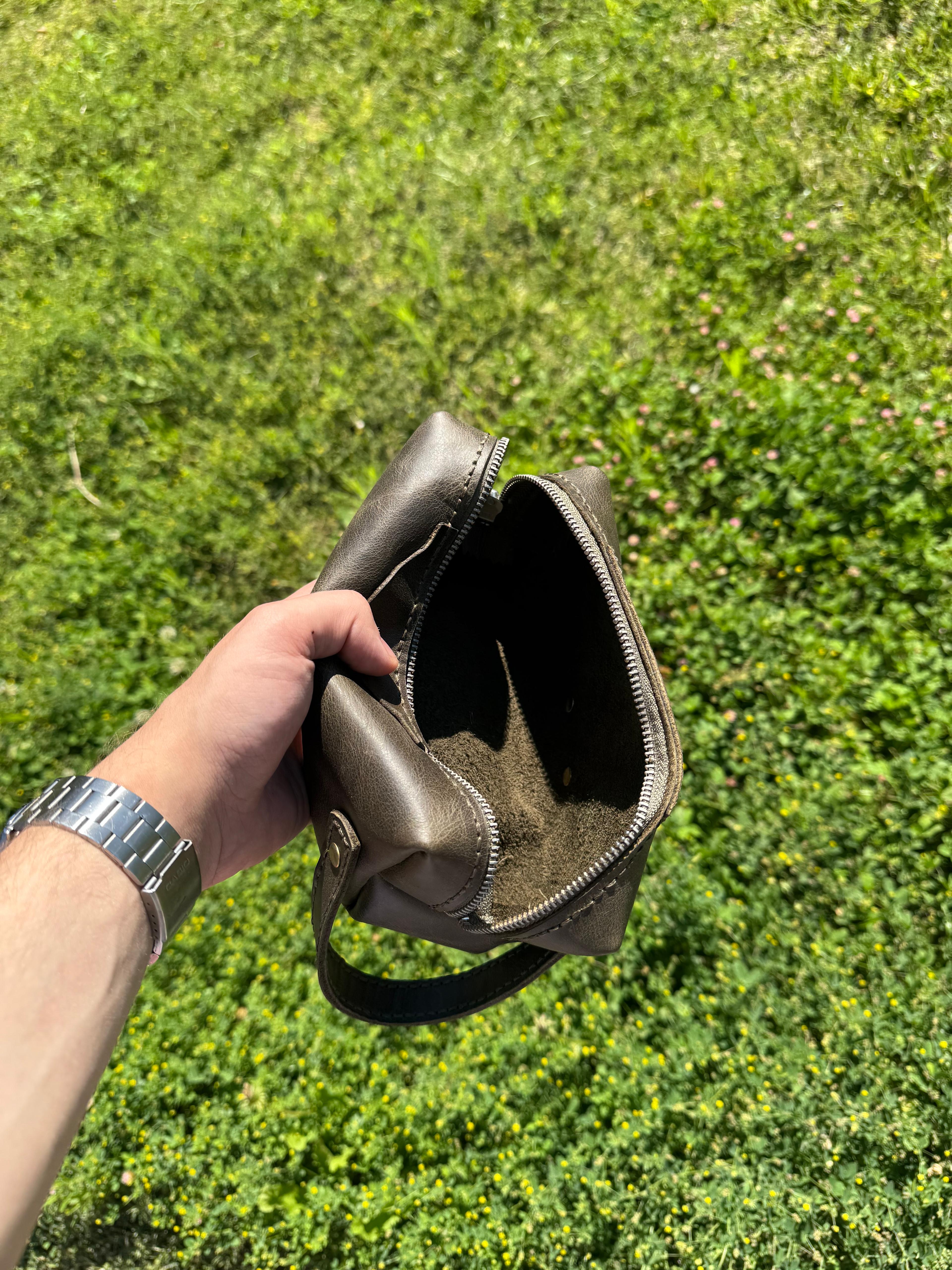 Deri Dopp Kit Çanta