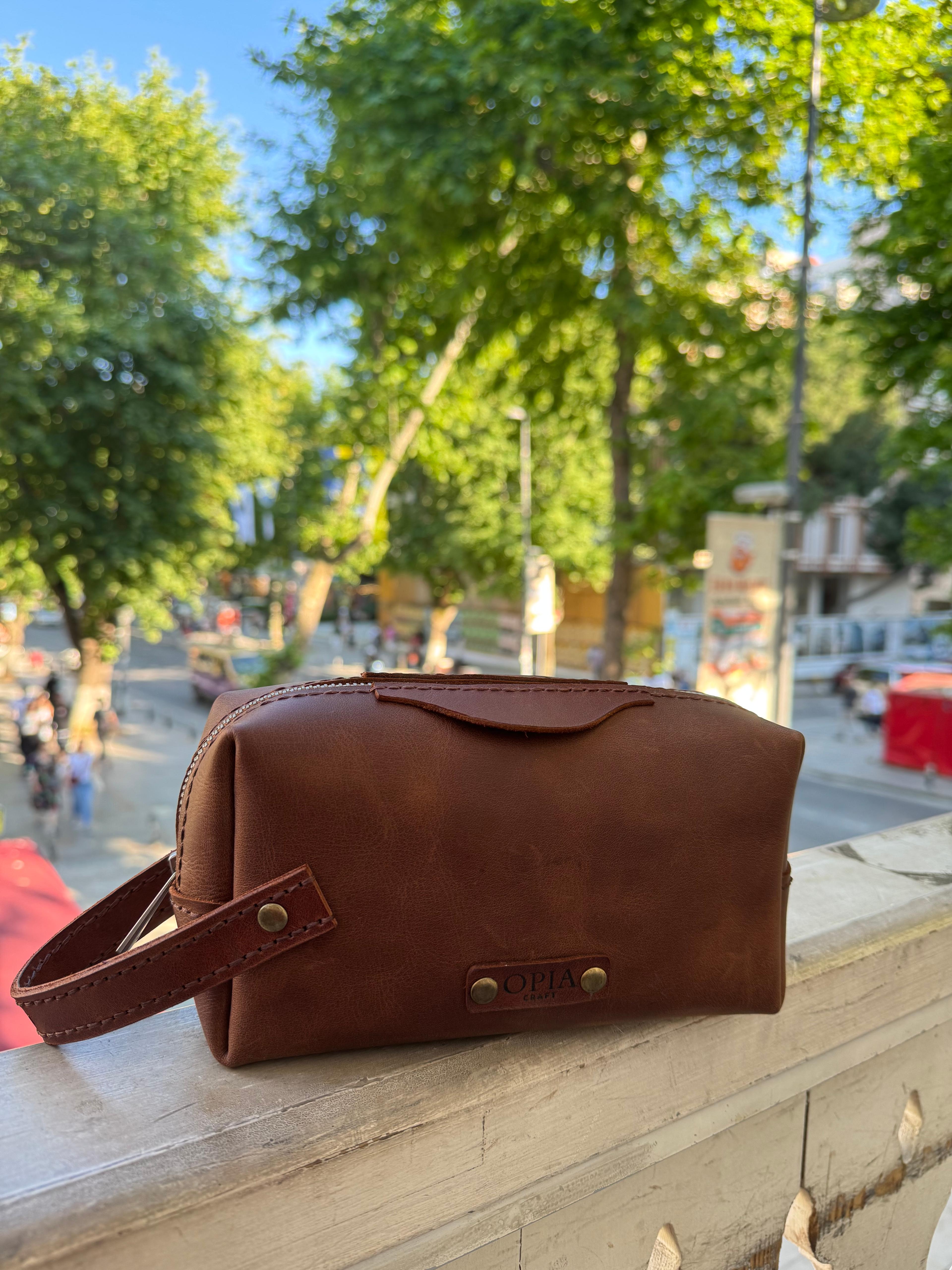 Deri Dopp Kit Çanta
