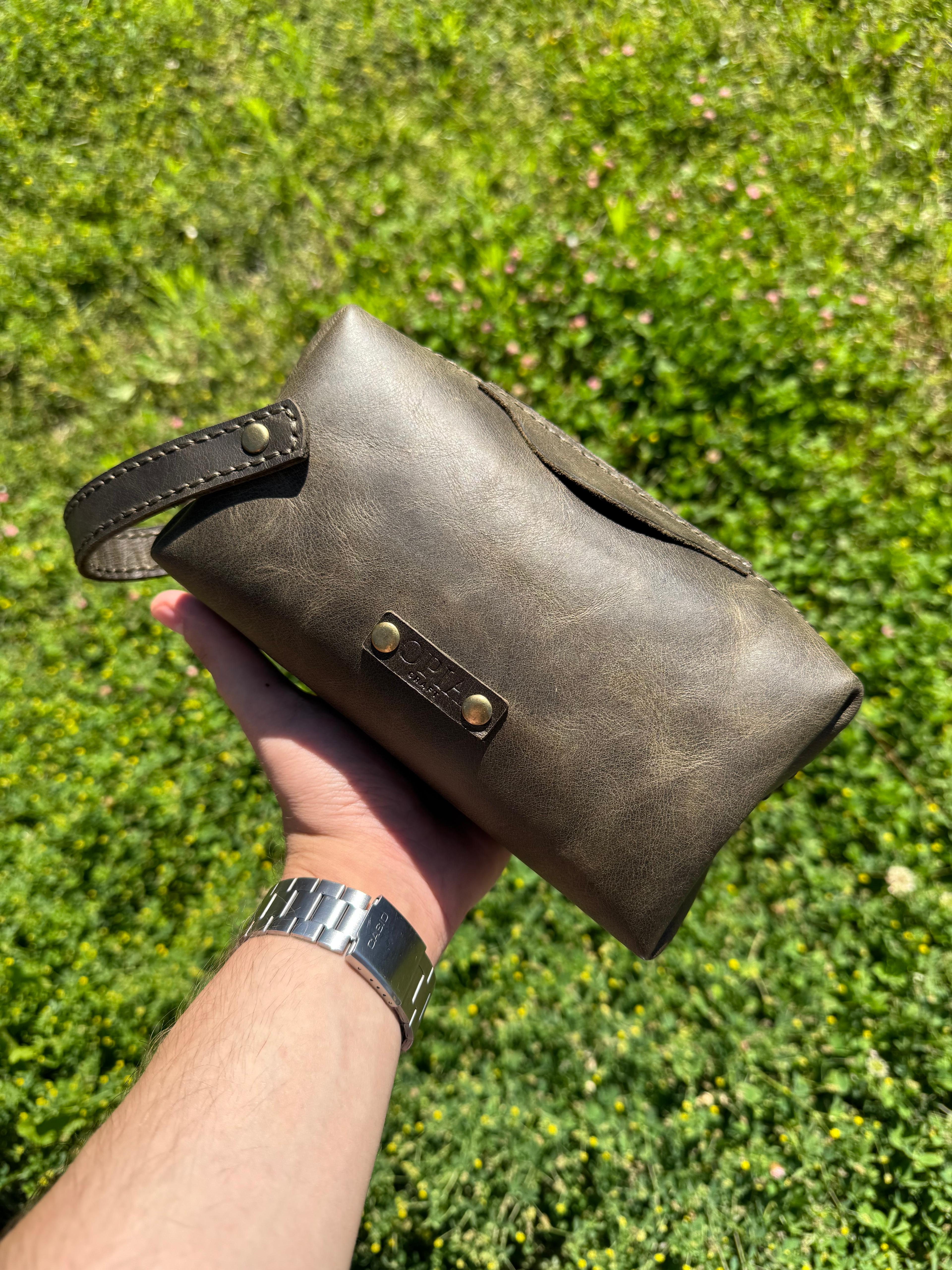 Deri Dopp Kit Çanta