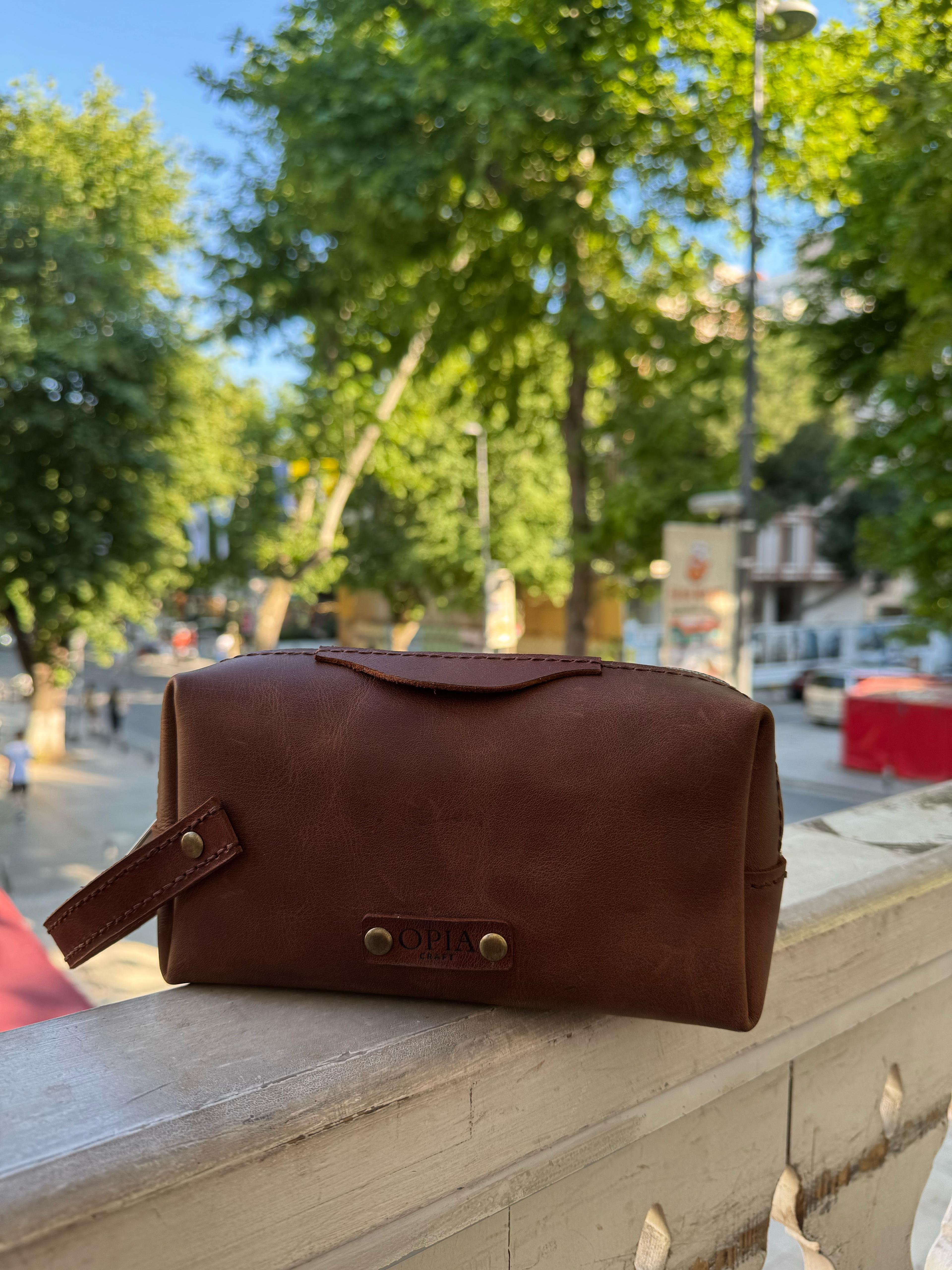 Deri Dopp Kit Çanta