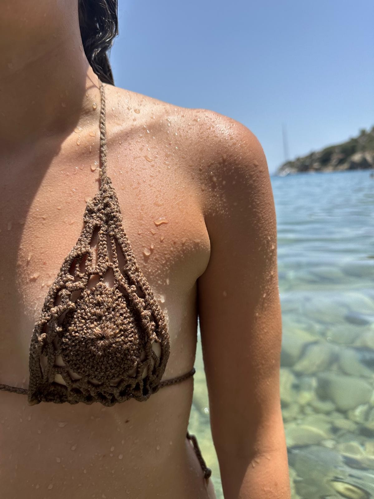 Kahverengi Bikini Üstü(Custom-Made)