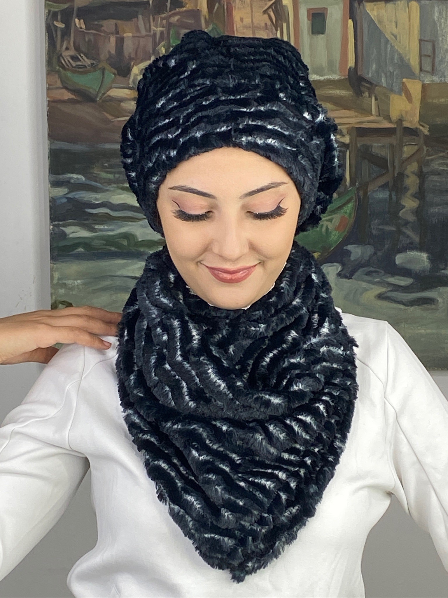 SAHRA MODEL  İKİLİ TRİKO BERE