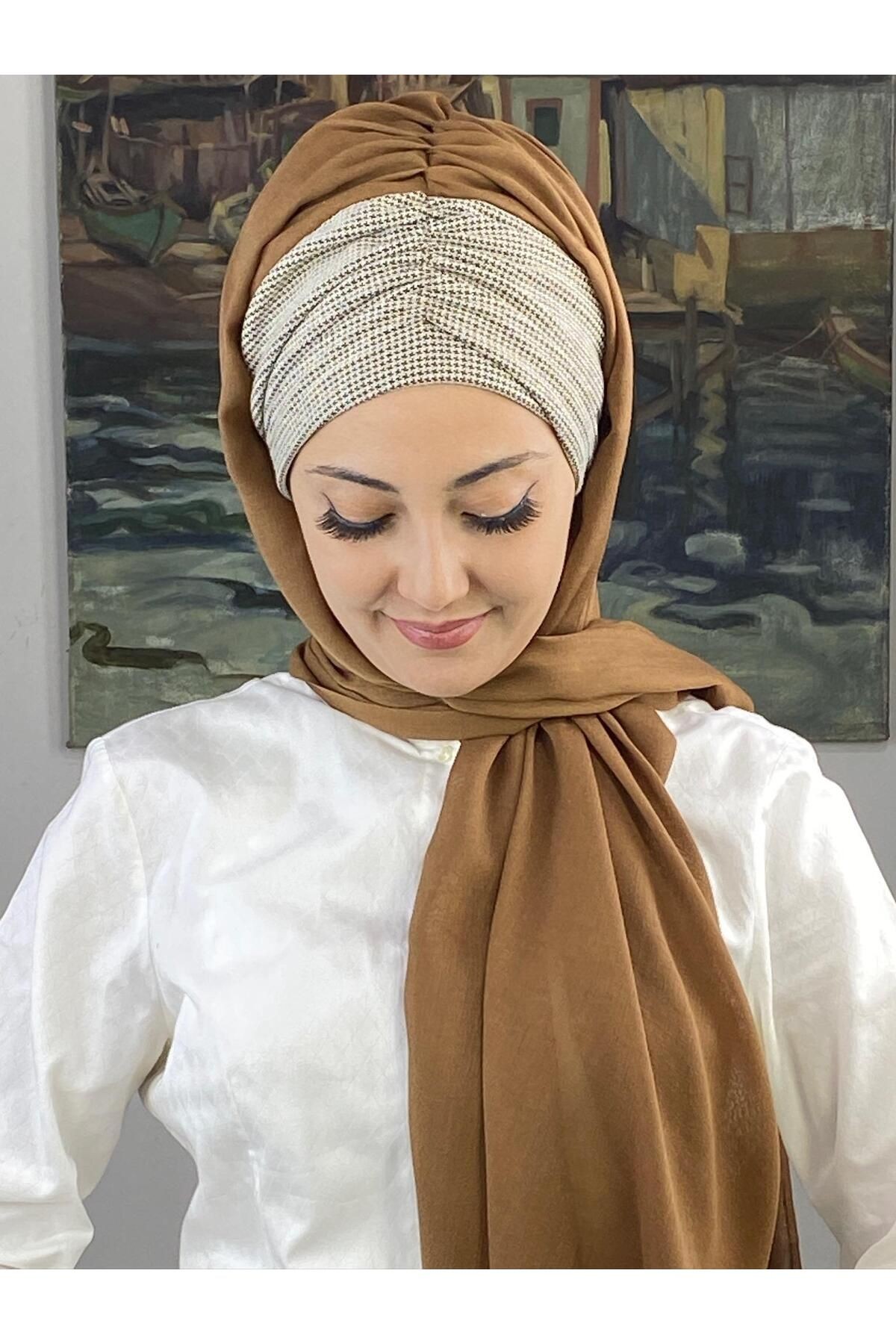 KAHVE PİTİKARE BÜZGÜLÜ ŞAL