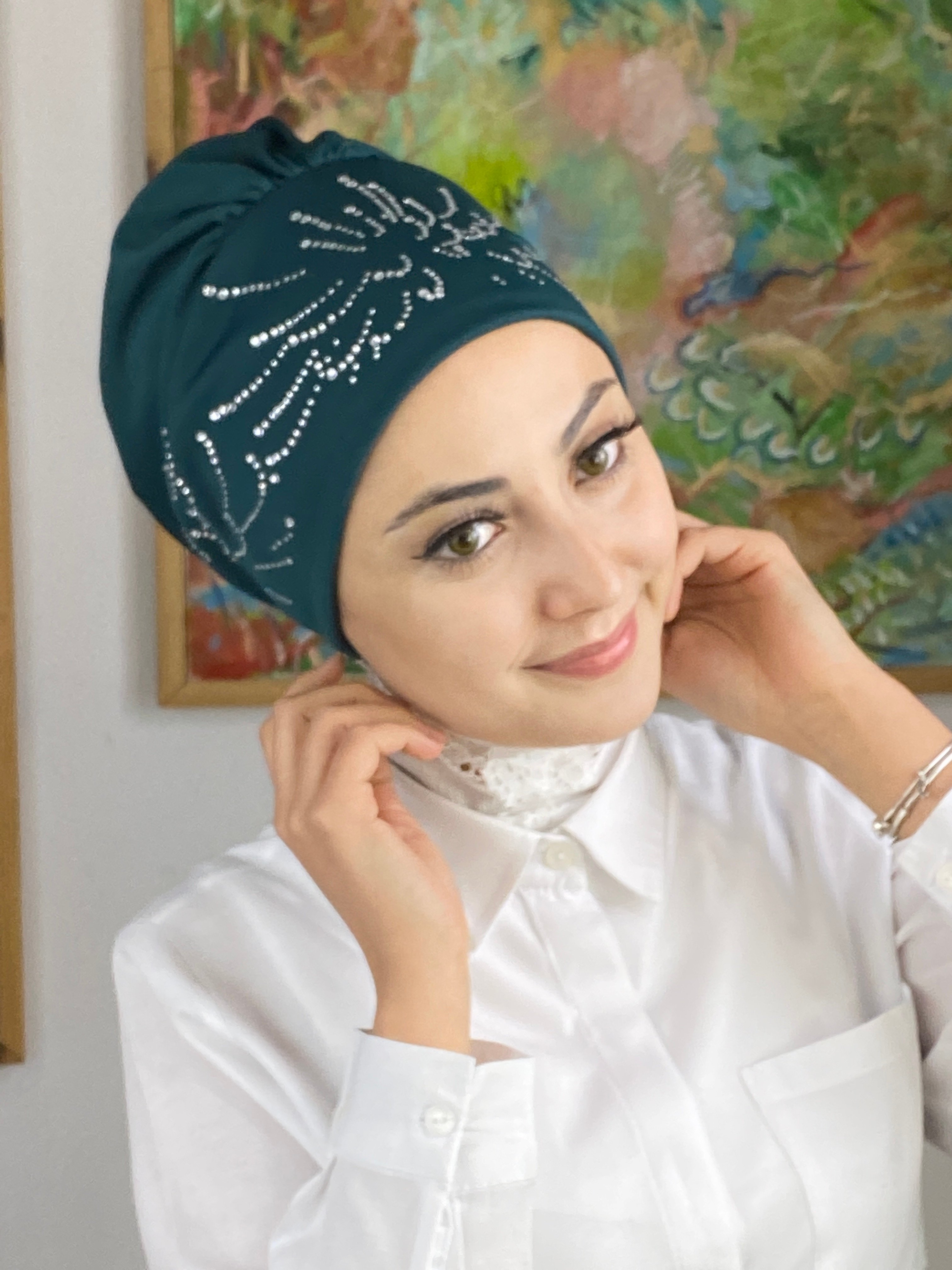 Fişek Model Taşlı Bone