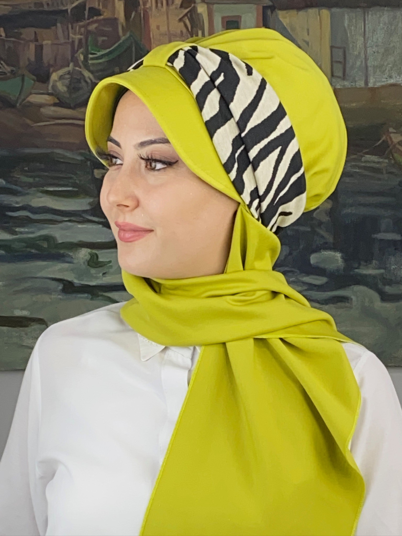 TEK BİRİTLİ ŞAPKA ŞAL