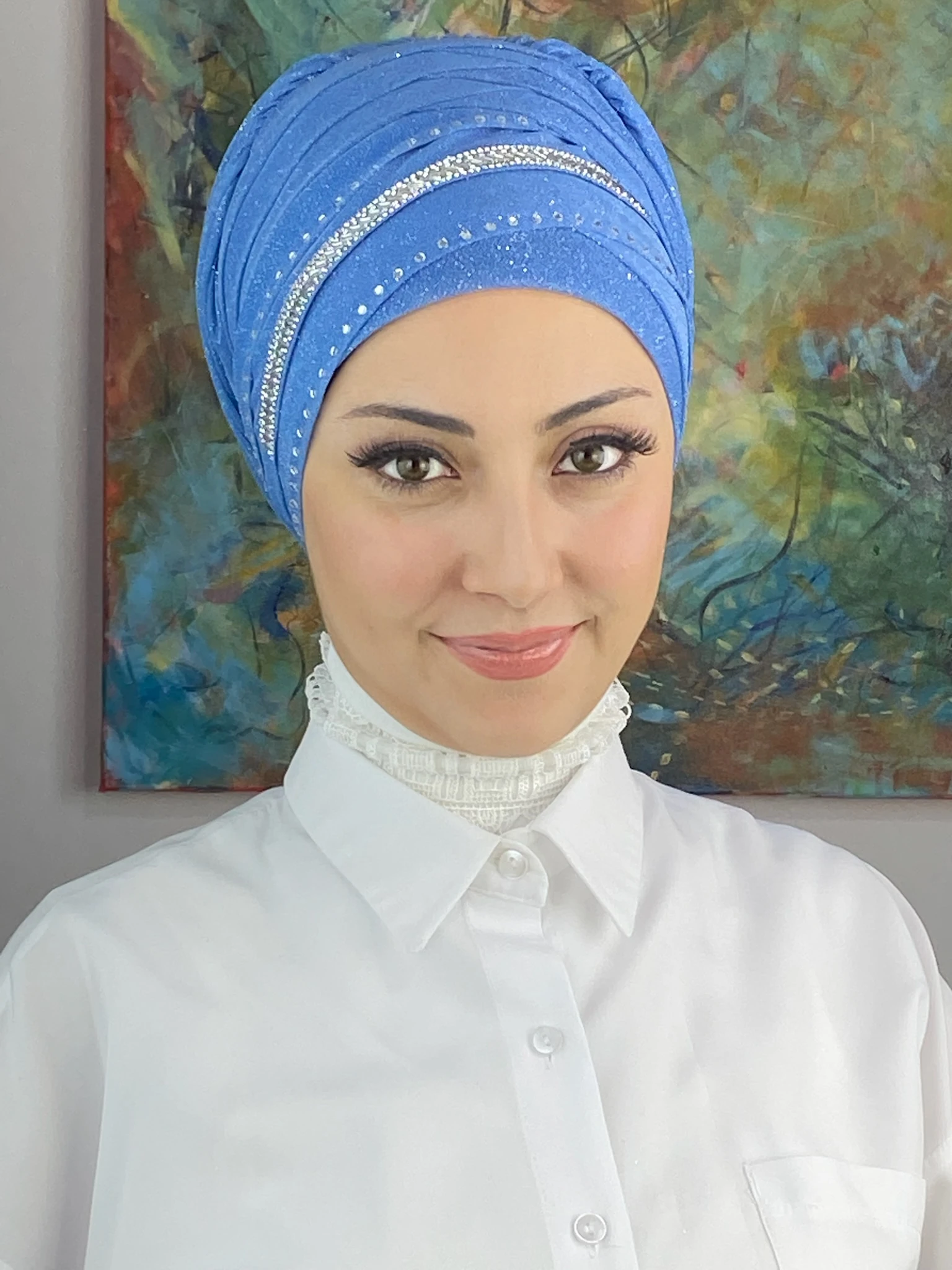 ŞERİT DETAYLI BONE ŞAL 