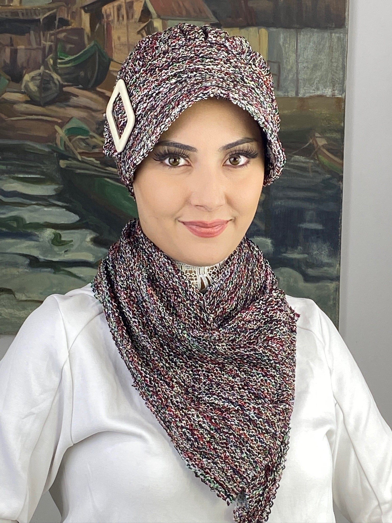 TOKALI TRİKO ŞAPKA ŞAL