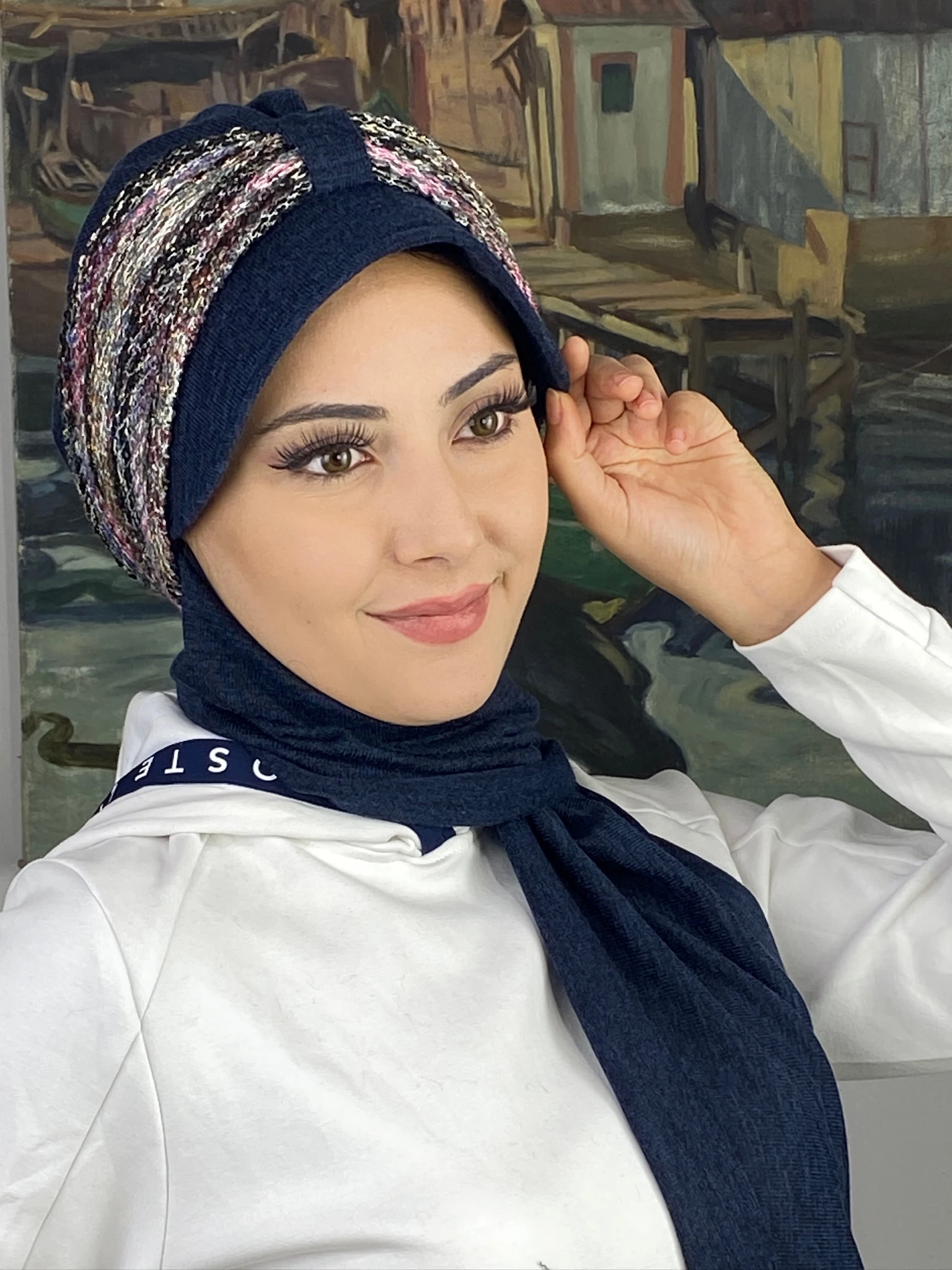 TEK BİRİTLİ ŞAPKA ŞAL